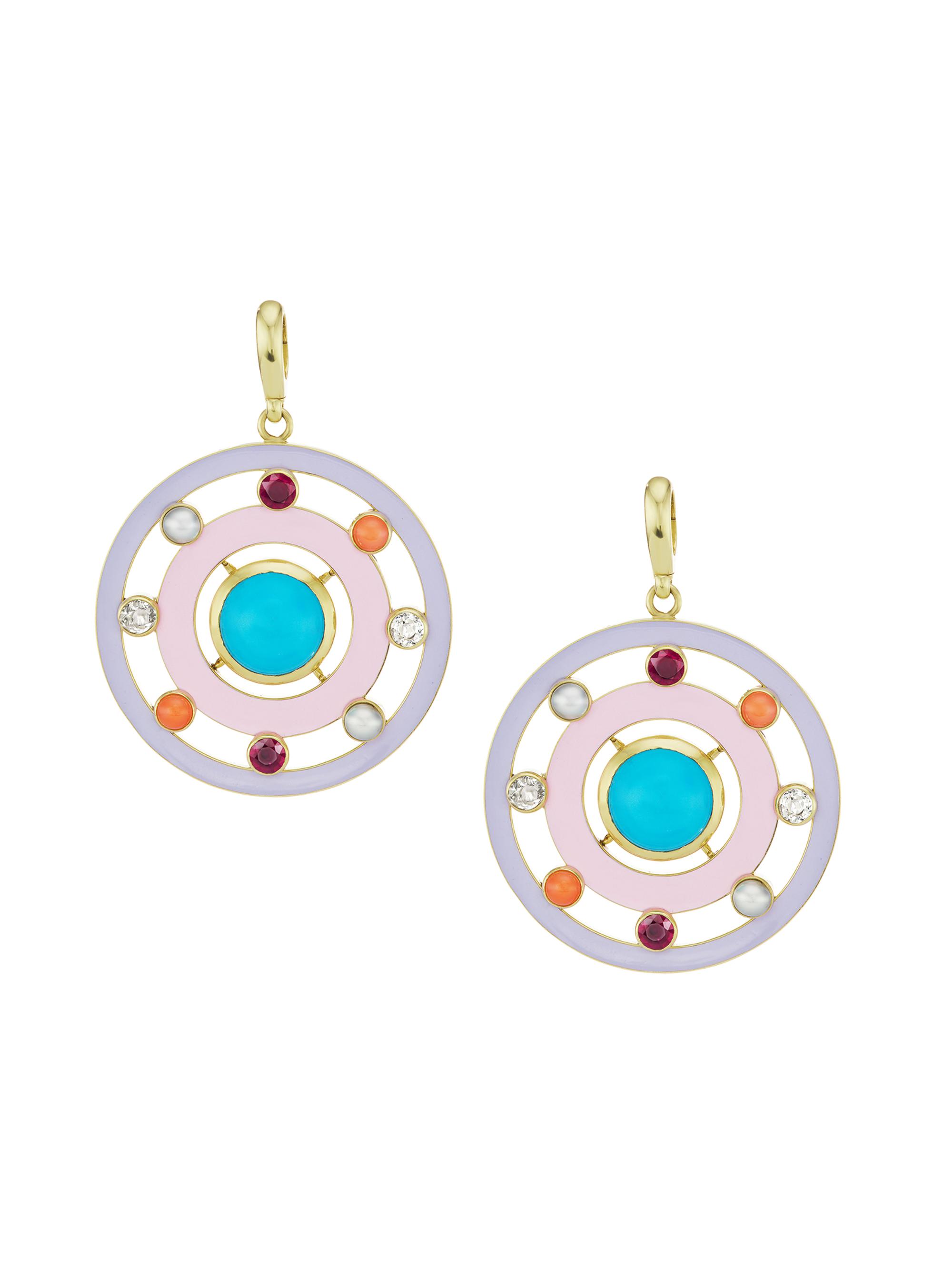 Jenna Blake Women's 18K Yellow Gold & Multi-Gemstone Orbit Drop Earrings