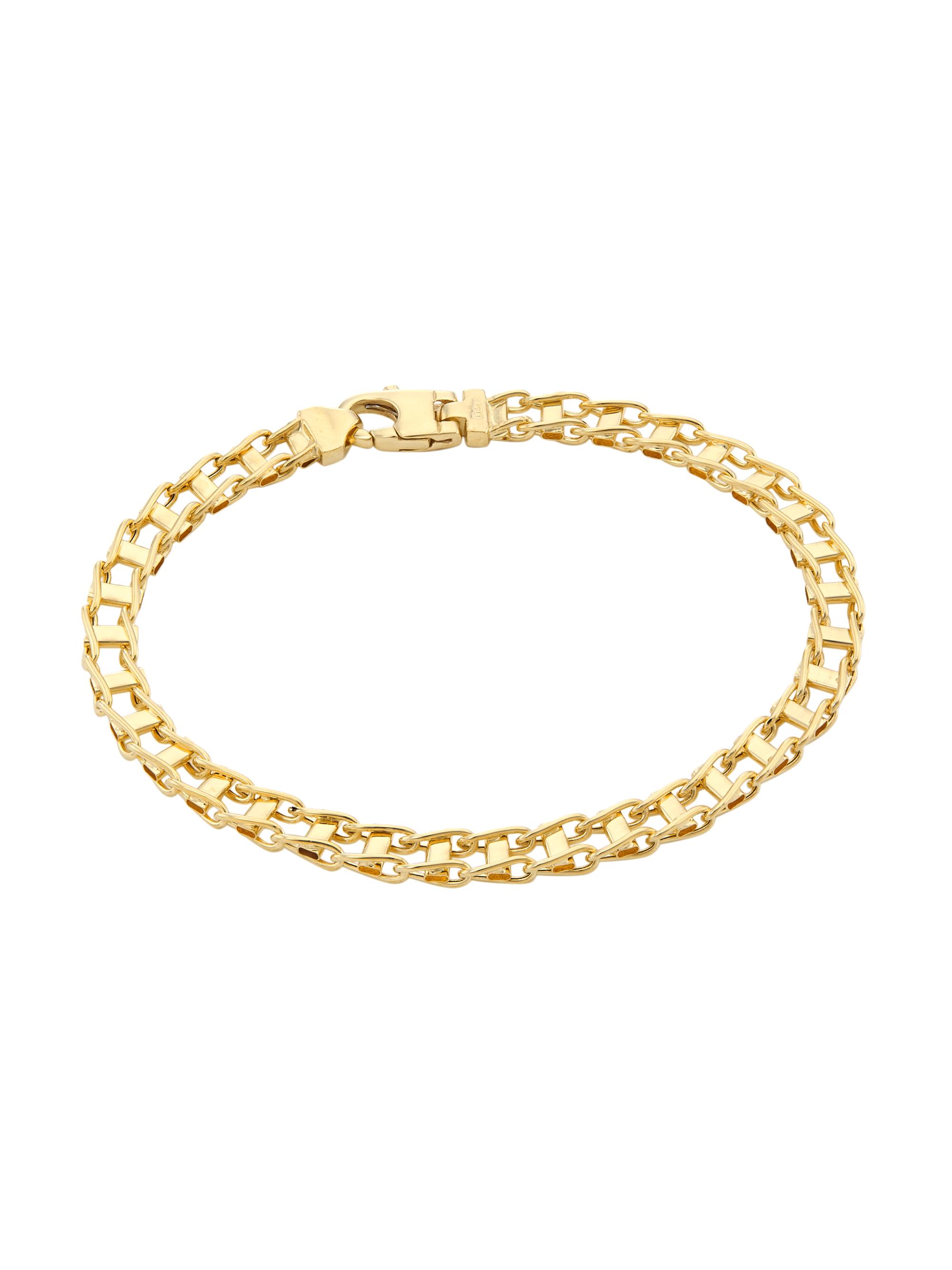 Saks Fifth Avenue Collection Men's 14K Yellow Gold Railroad-Link Bracelet/8.5" x 5MM - Yellow