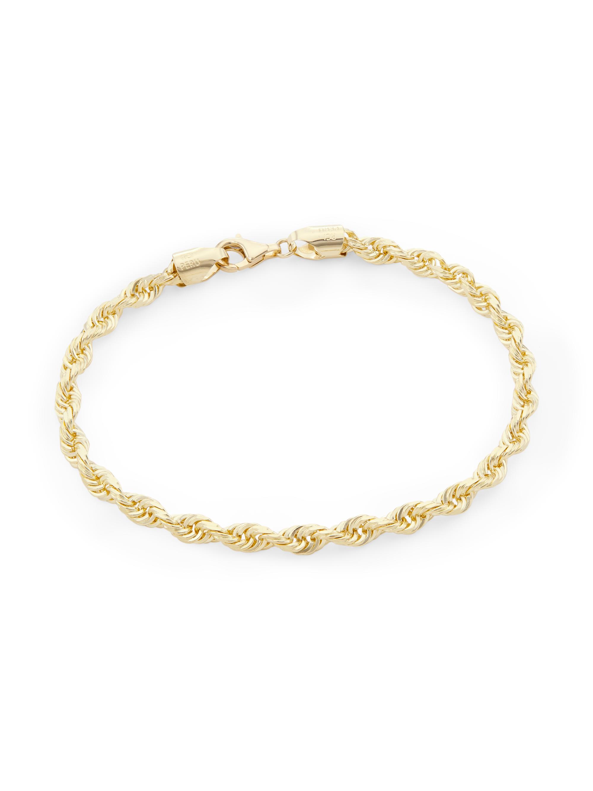 Saks Fifth Avenue Collection Men's 14K Yellow Gold Diamond-Cut Rope Chain Bracelet/8" x 5MM - Yellow