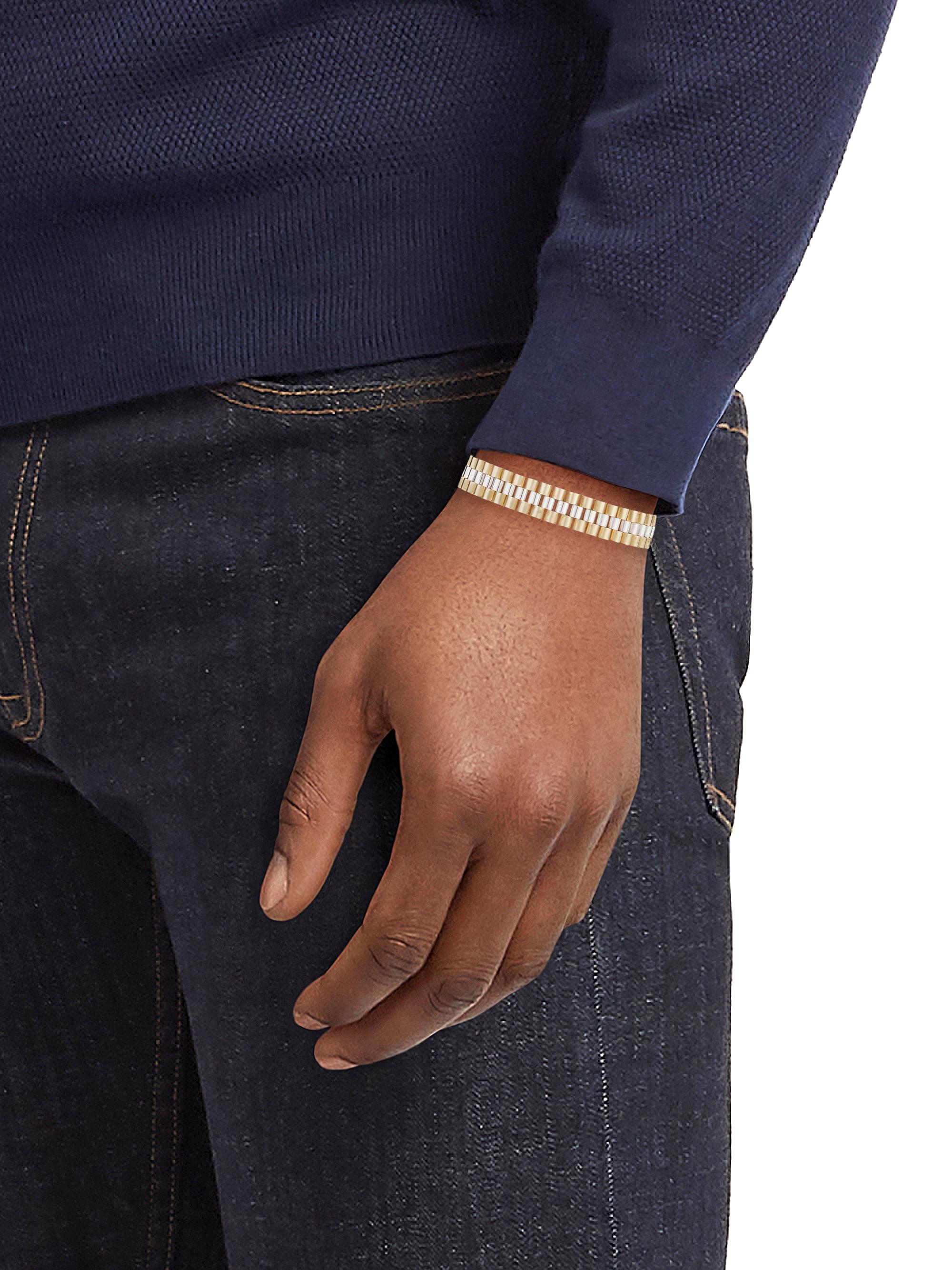 Two-Tone 14K Gold Panther Bracelet