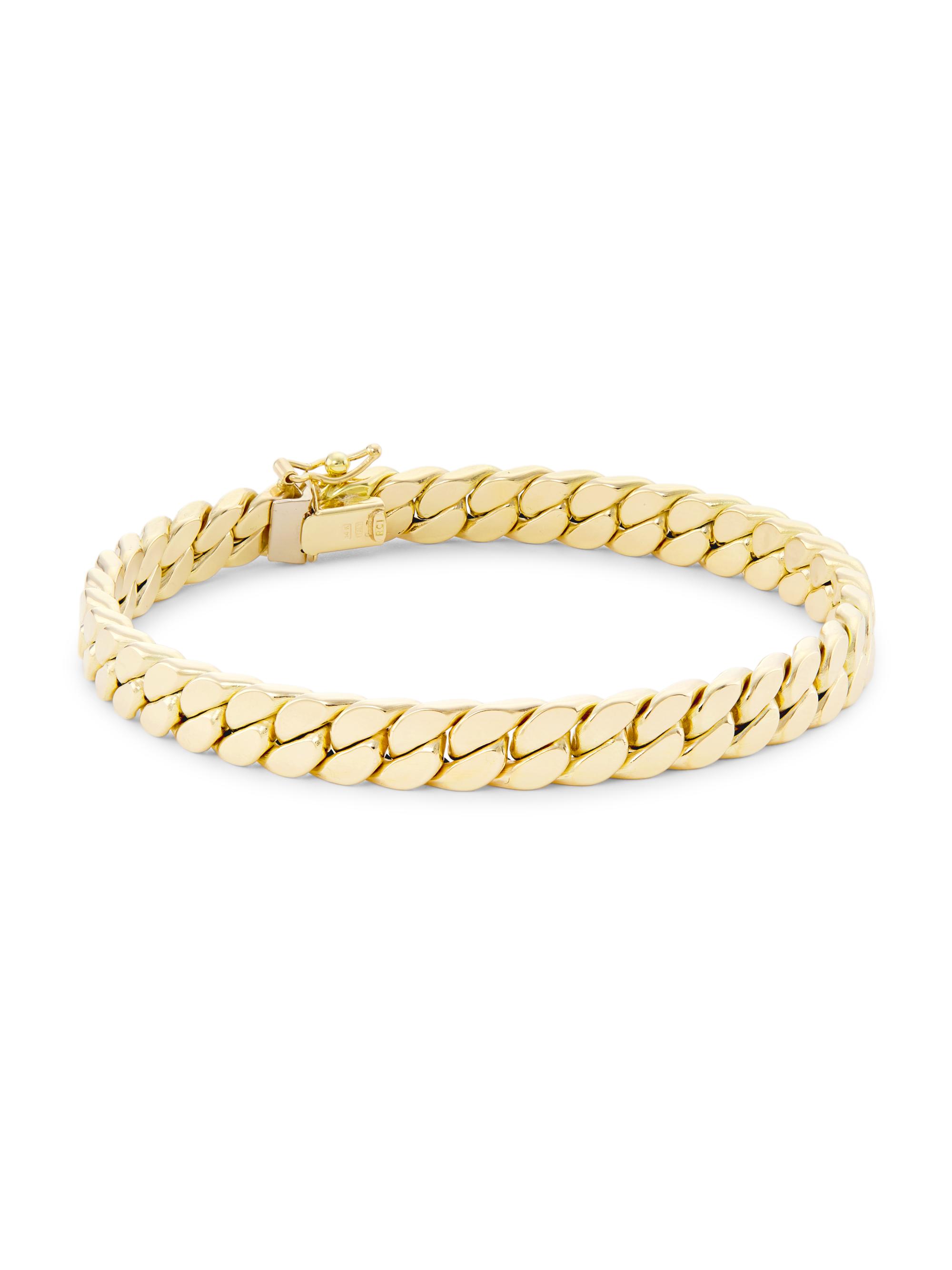 Saks Fifth Avenue Collection 14K Yellow Gold Curb-Chain Bracelet/8" x 8MM - Yellow