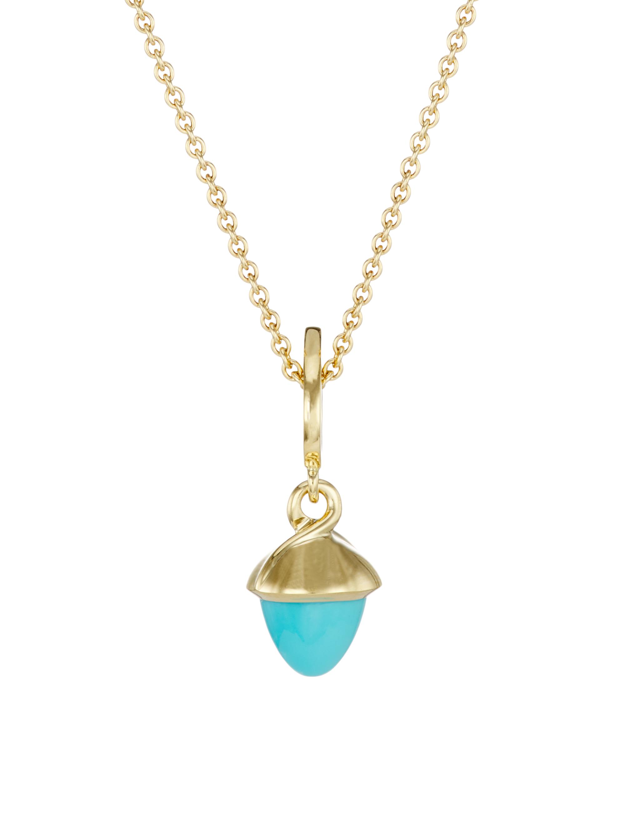 Tamara Comolli Women's Flamenco 18K Yellow Gold & Turquoise Pendant Necklace - Yellow Gold