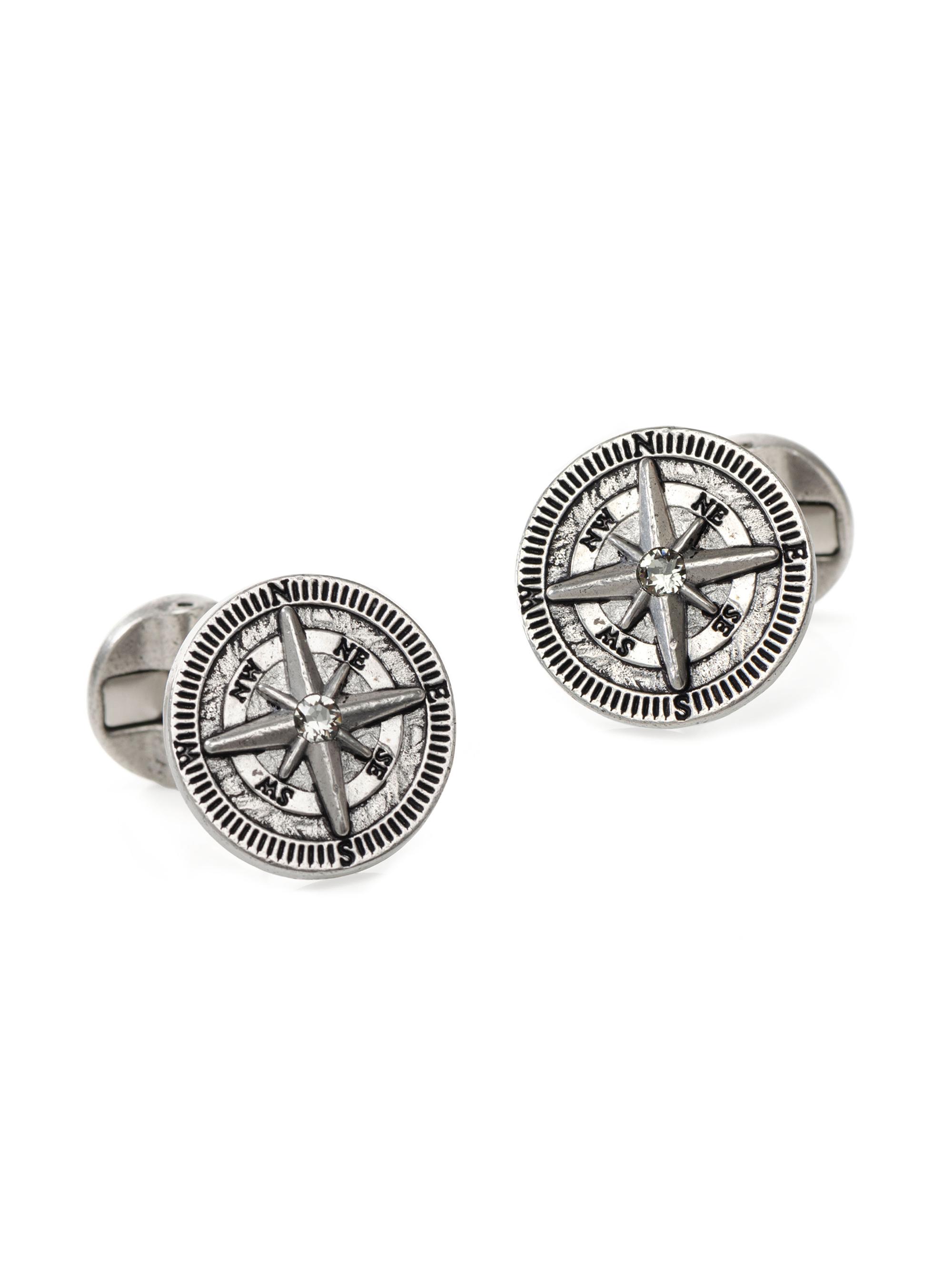 Cufflinks, Inc. Men's Antique Compass Cufflinks - Silver