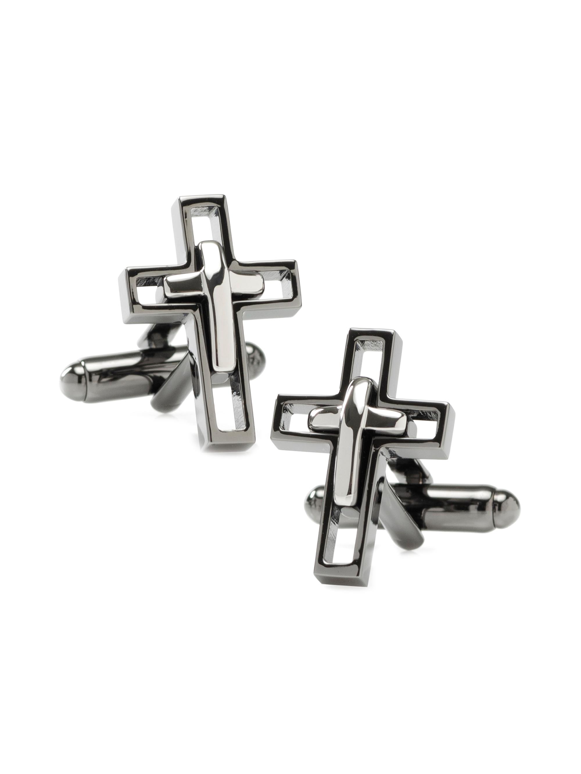 Cufflinks, Inc. Men's Gunmetal Cross Cufflinks - Gunmetal