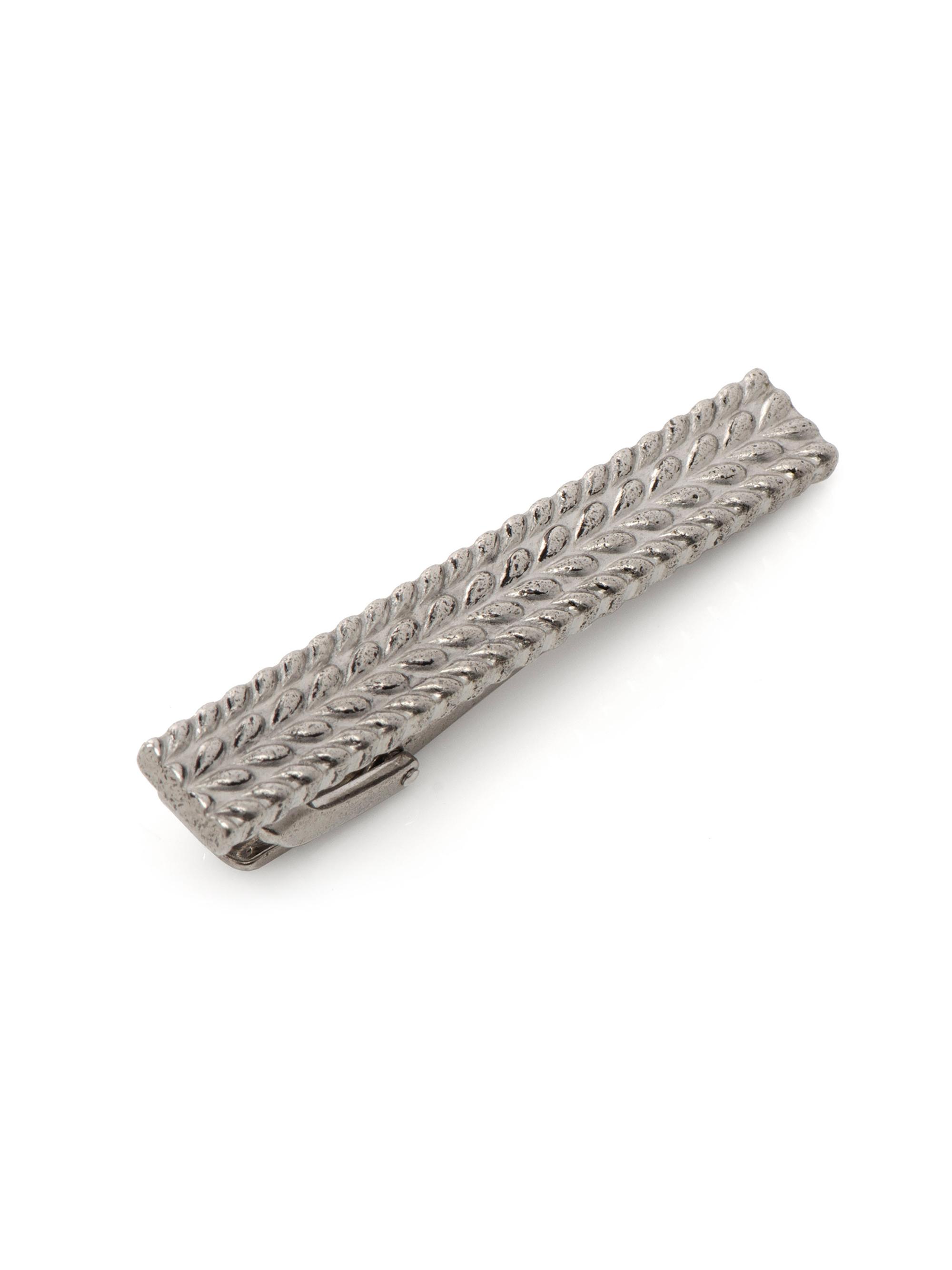Cufflinks, Inc. Men's Silver Herringbone Tie Clip - Silver