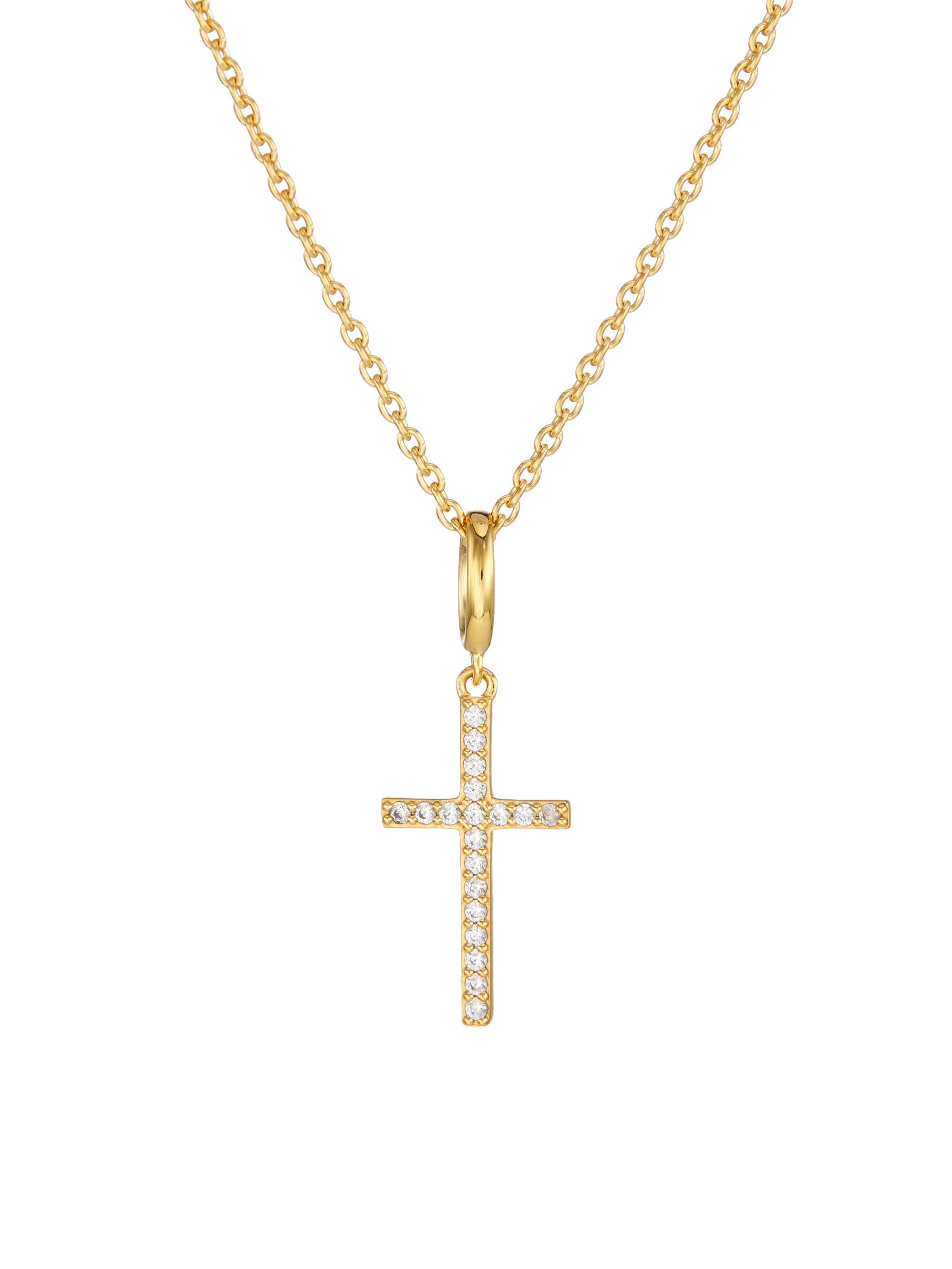 Adriana Orsini Women's 18K Gold-Plated & Cubic Zirconia Cross Pendant Necklace - Gold