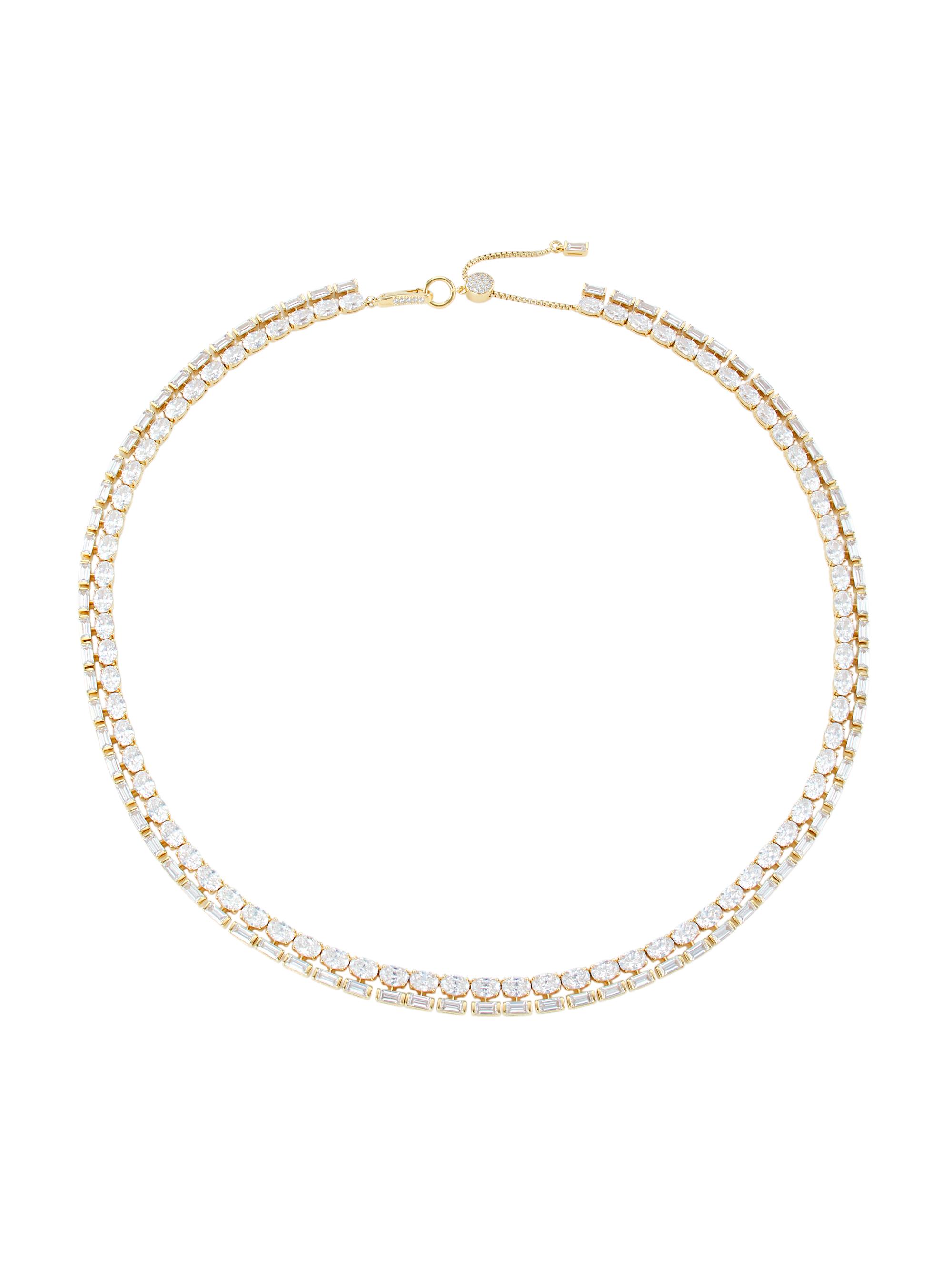 Adriana Orsini Women's Revelry 18K-Gold-Plated & Cubic Zirconia Double Tennis Necklace - Gold