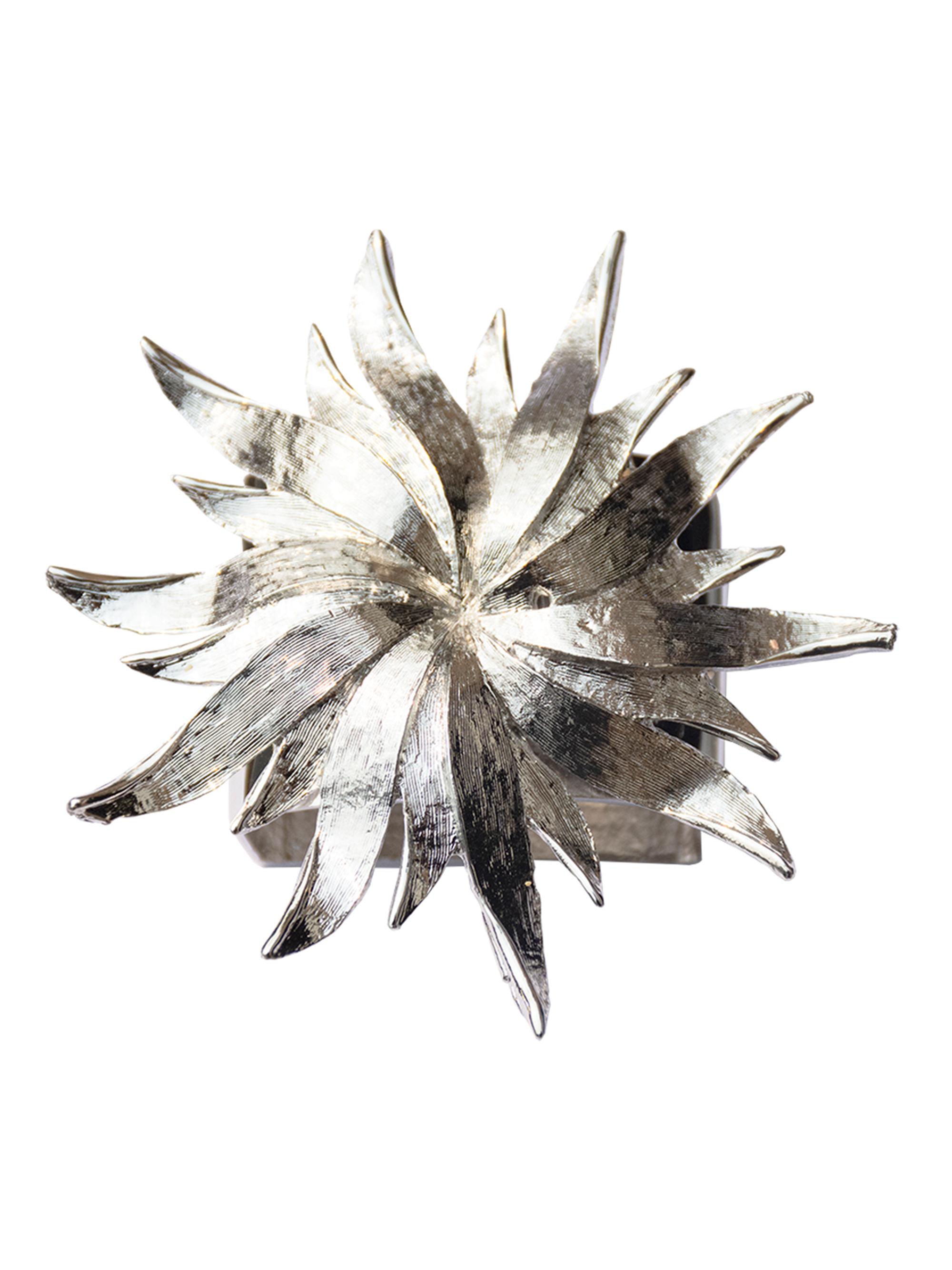 Nomi K Silver-Plated Sunburst 4-Piece Napkin Ring Set - Silver