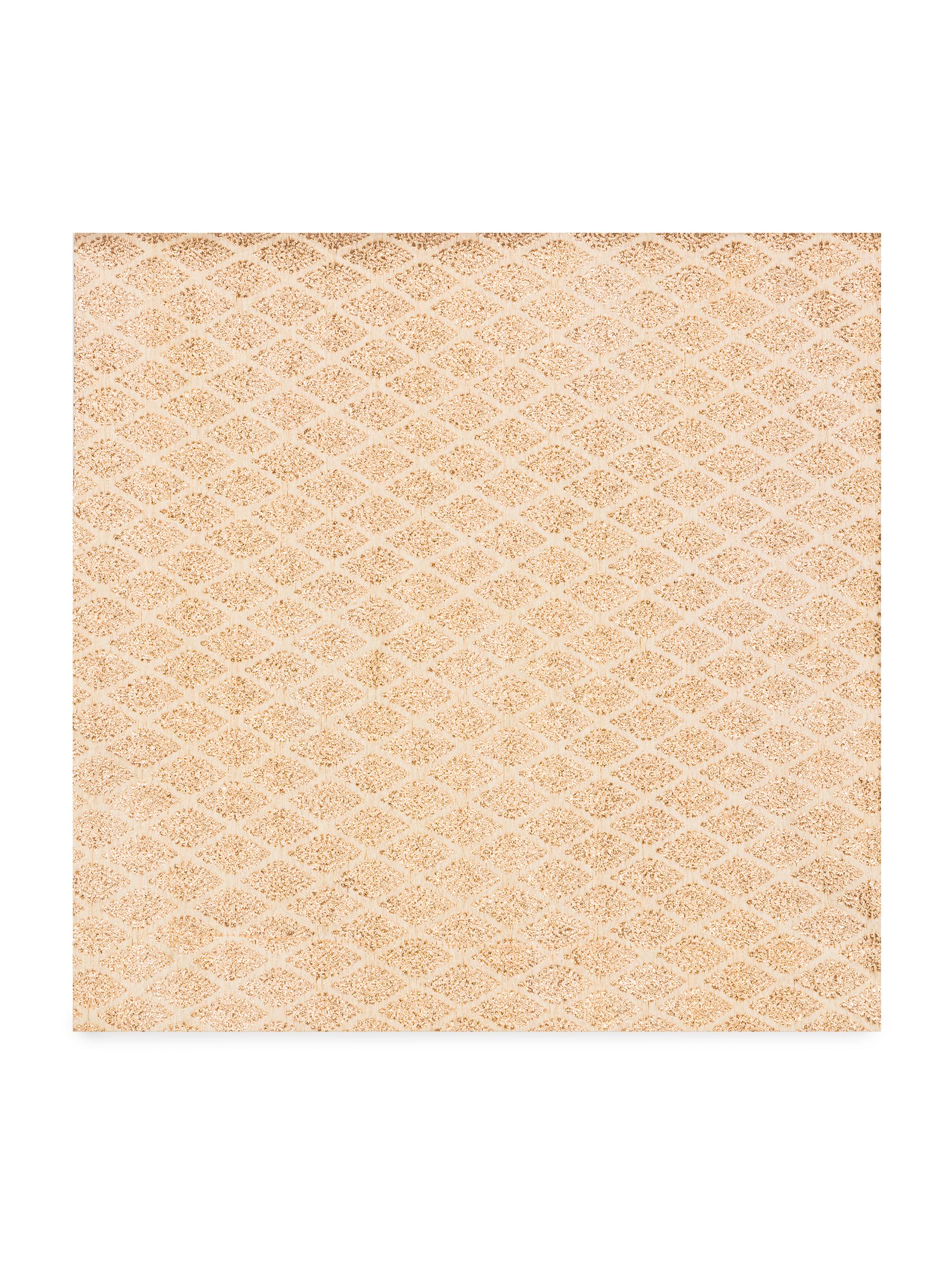 Nomi K Metallic Modern Chevron Linen Napkin Set of 4 - Gold