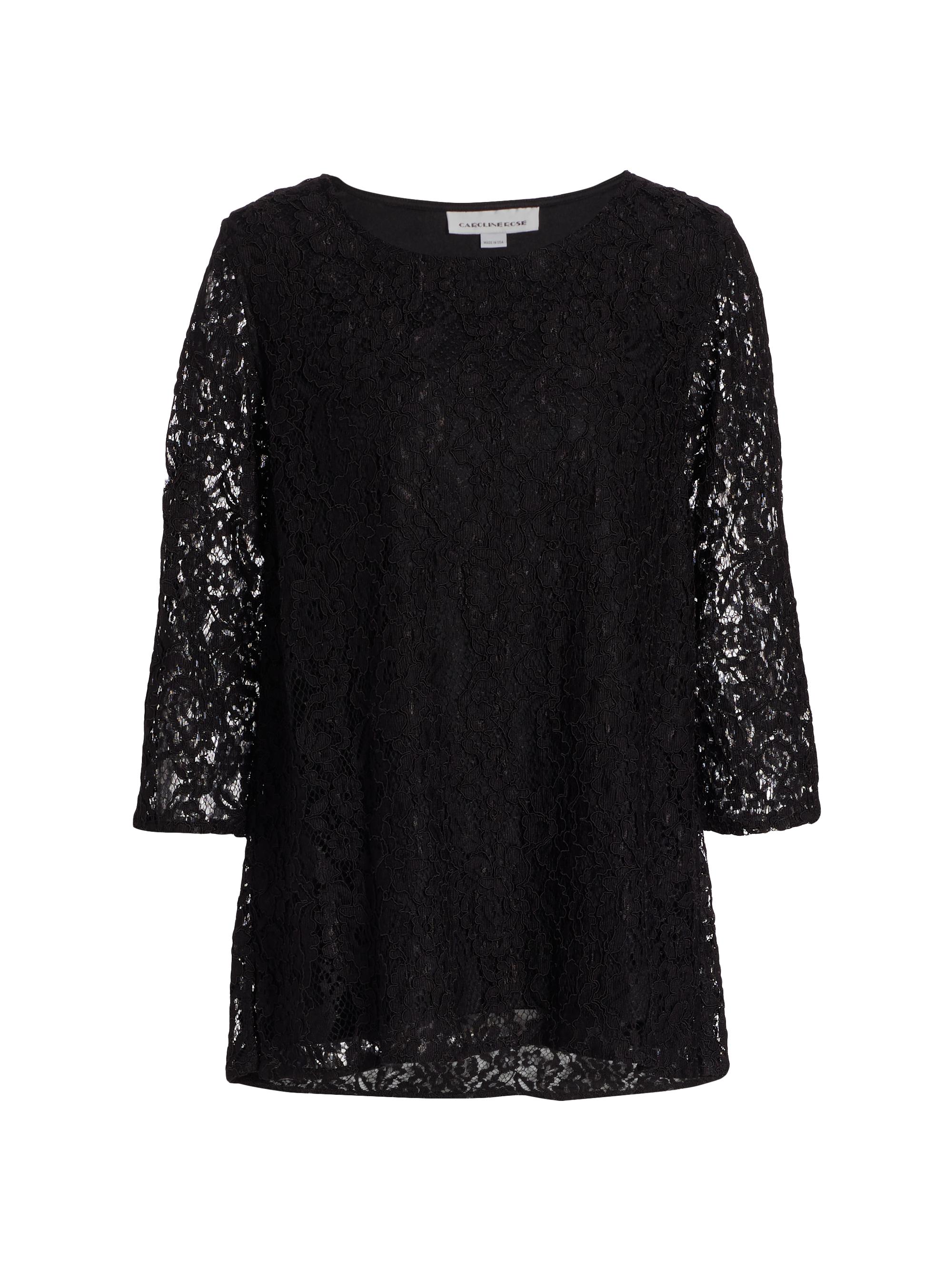 Caroline Rose Women's Flora Lace Tunic - Black