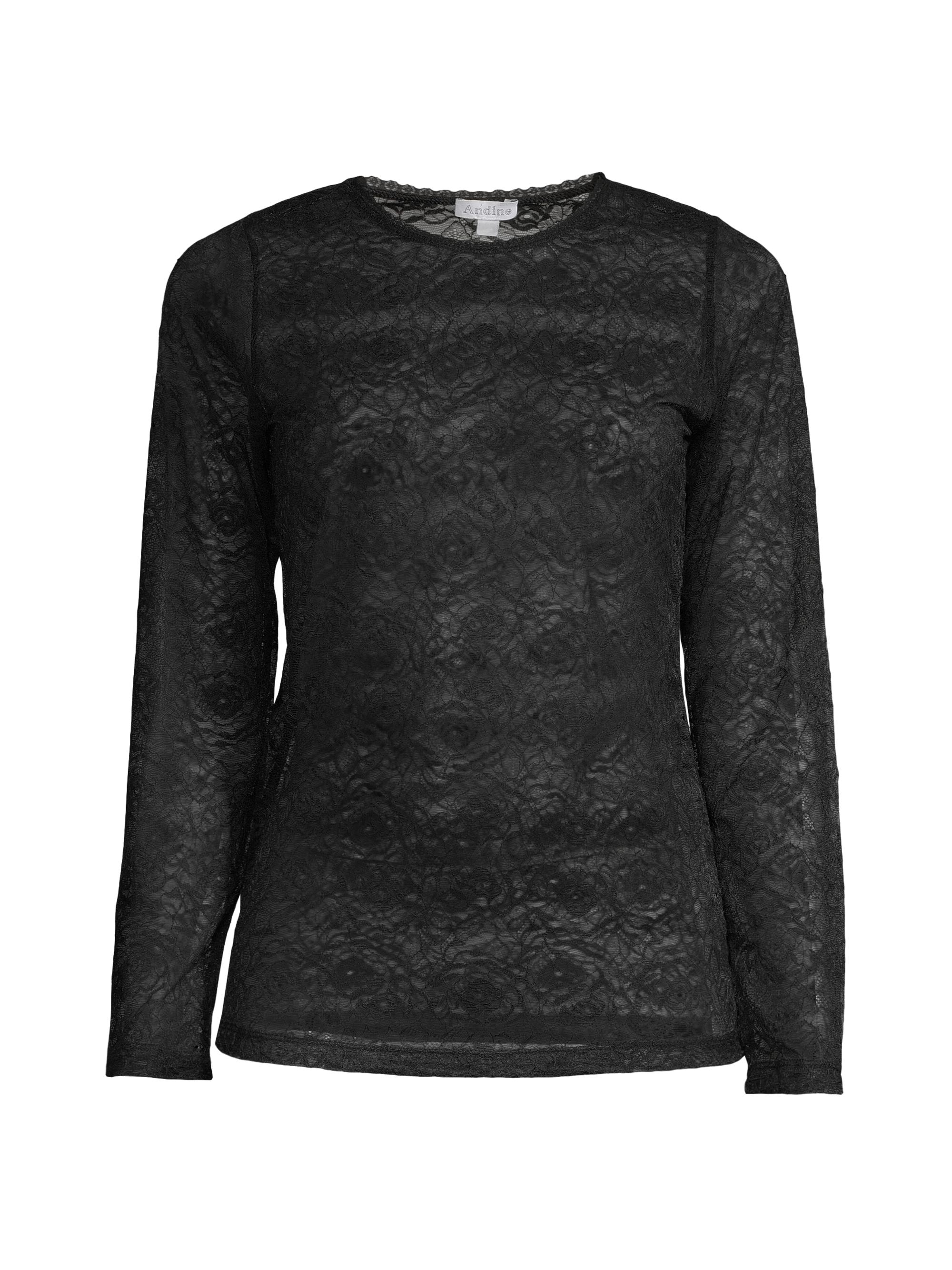 Andine Women's Rosario Lace T-Shirt - Black
