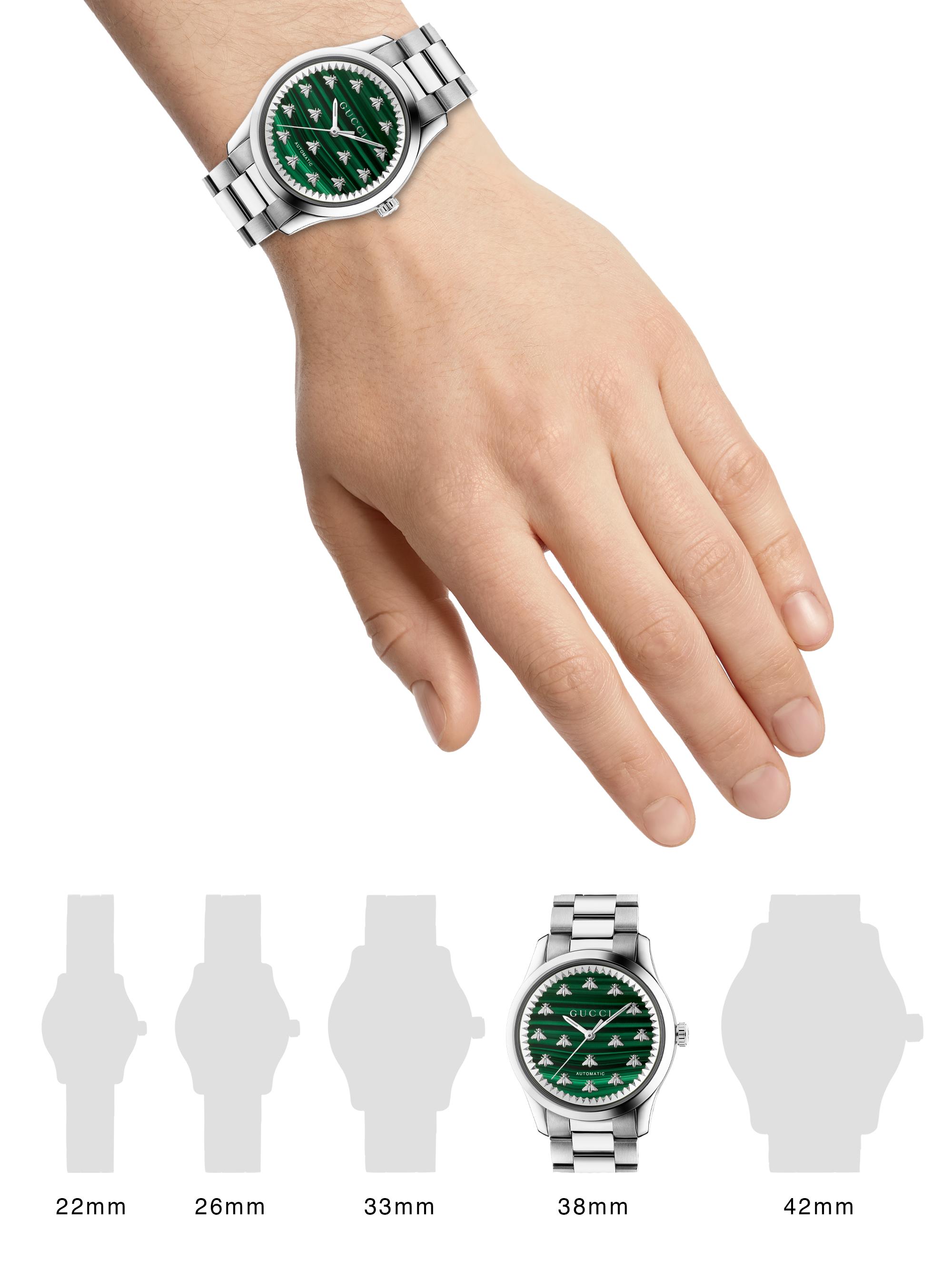 Gucci Malachite Stone Stainless Steel Bracelet Watch | Saks Fifth