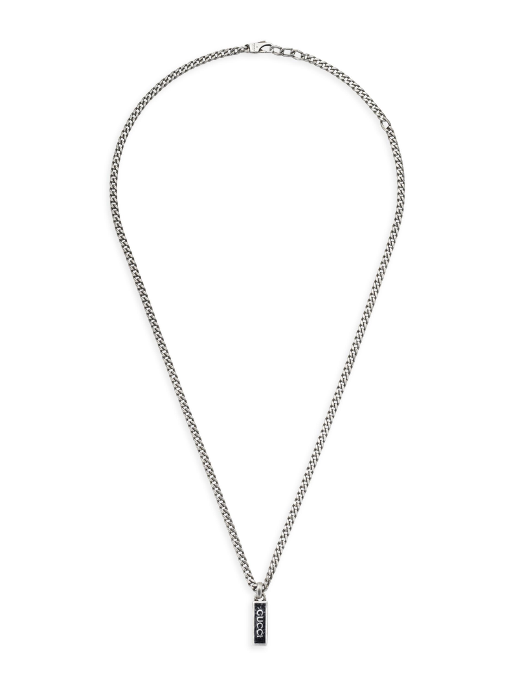 Gucci Trademark Sterling Silver Padlock Pendant Necklace | Saks