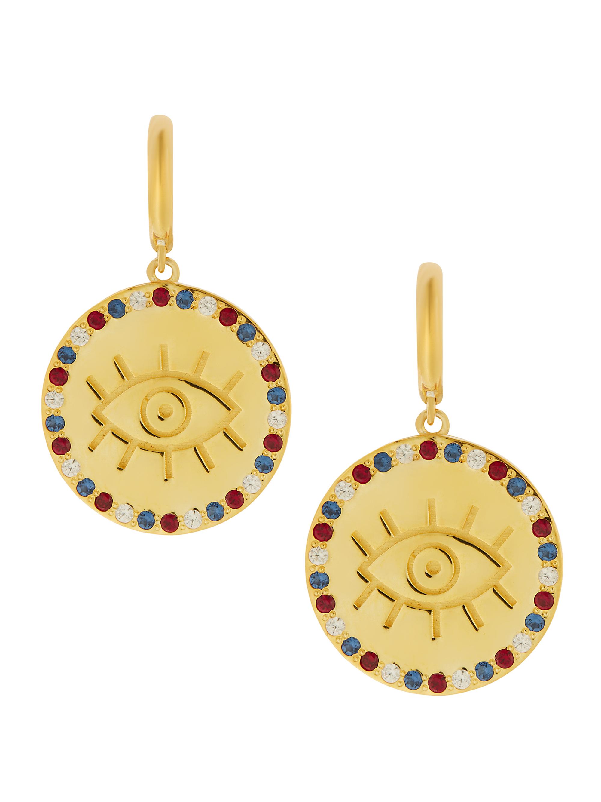 Eye M by Ileana Makri Women's Emily In Paris 18K Gold-Plated & Zircon Eye Drop Earrings - Gold