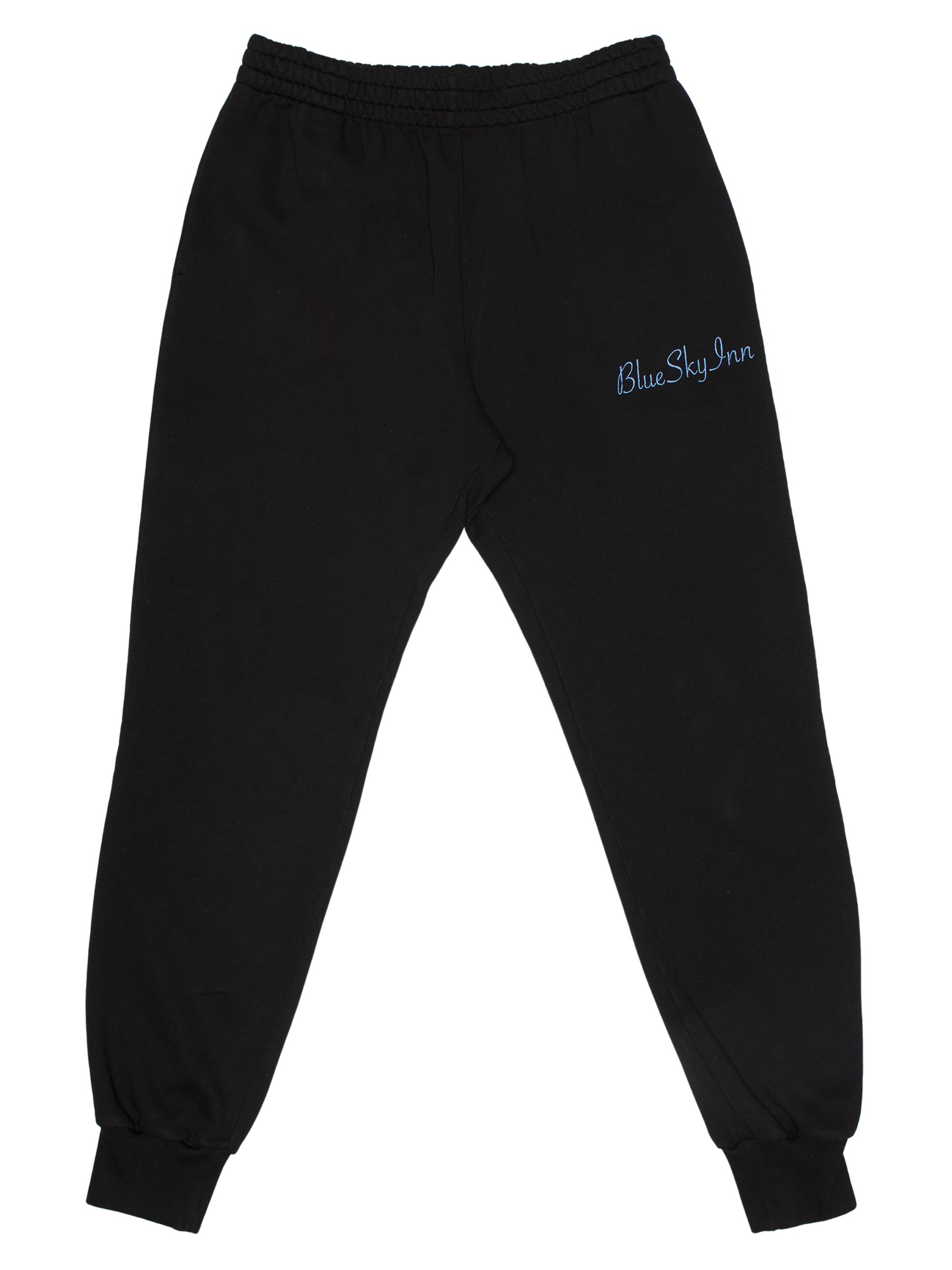 Blue Sky Inn Men's Logo Embroidered Sweatpants - Black