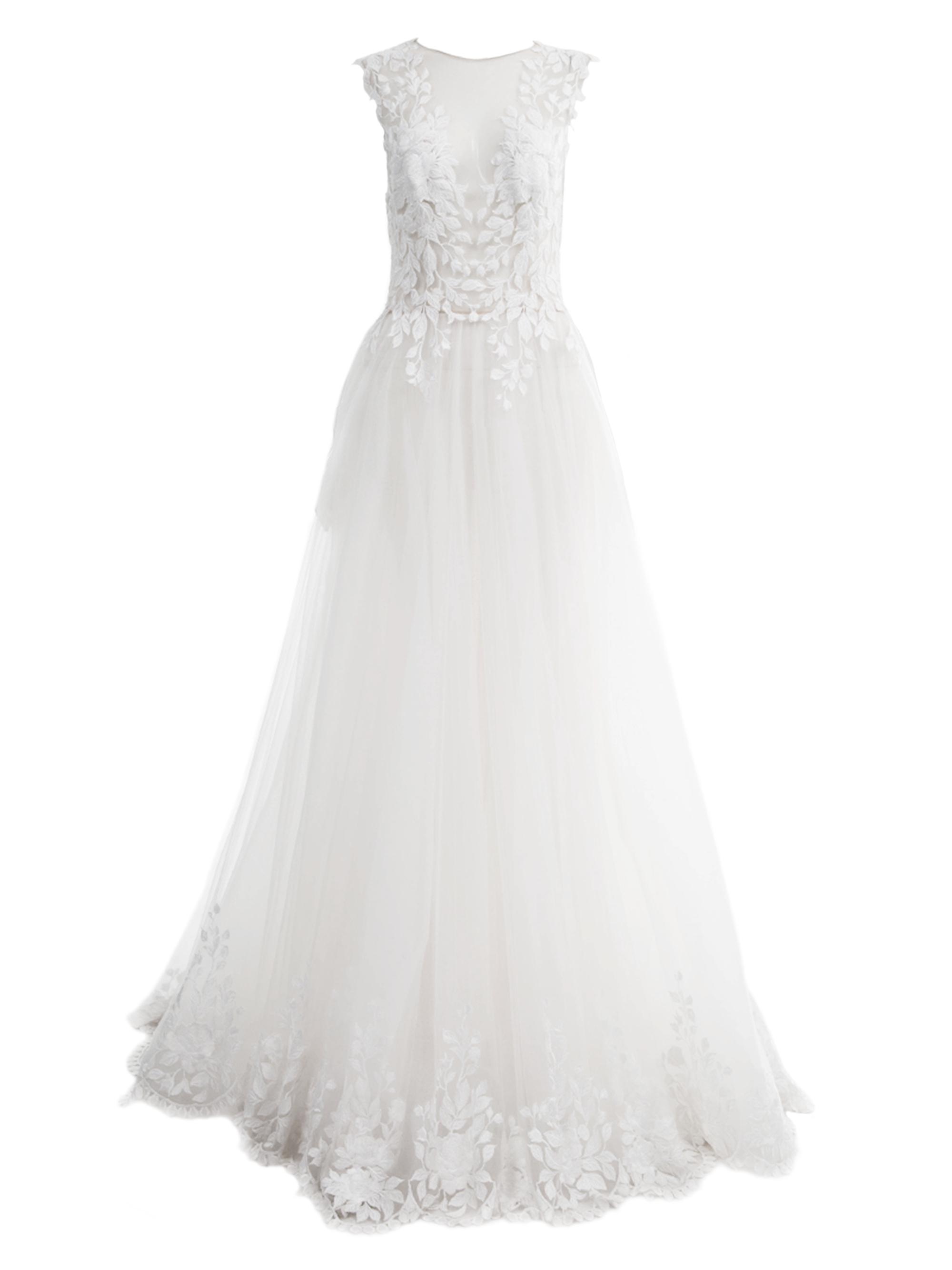 Tadashi Shoji Women's Floral-Embroidered A-Line Gown -