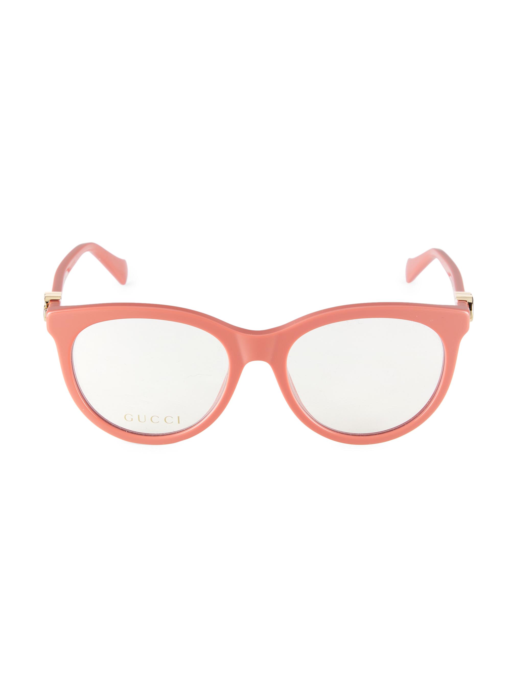 Gucci Women's Mini Running 53MM Cat-Eye Optical Glasses - Pink | Thumbnail 5
