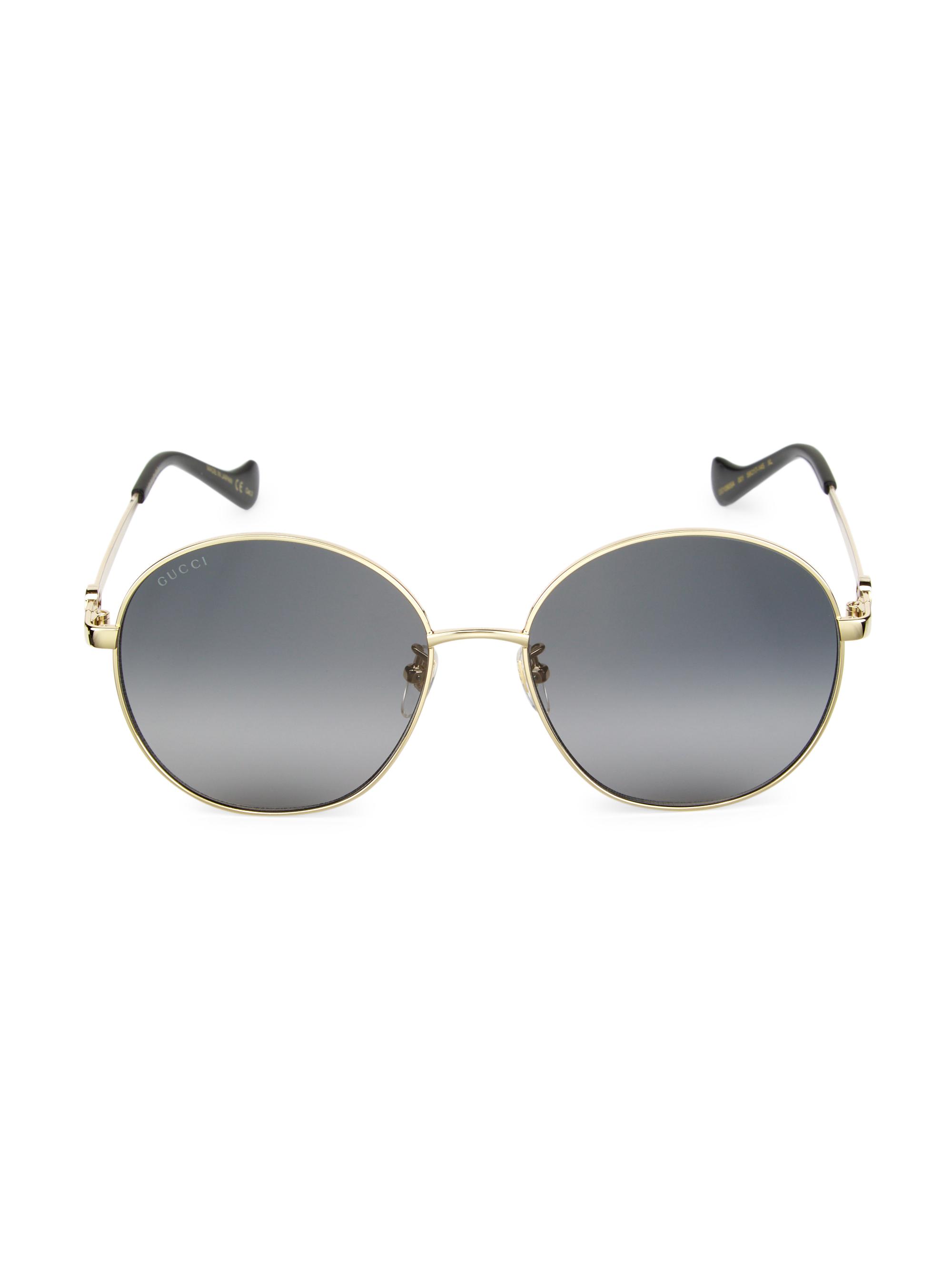 Gucci Women's 59MM Round Sunglasses - Gold