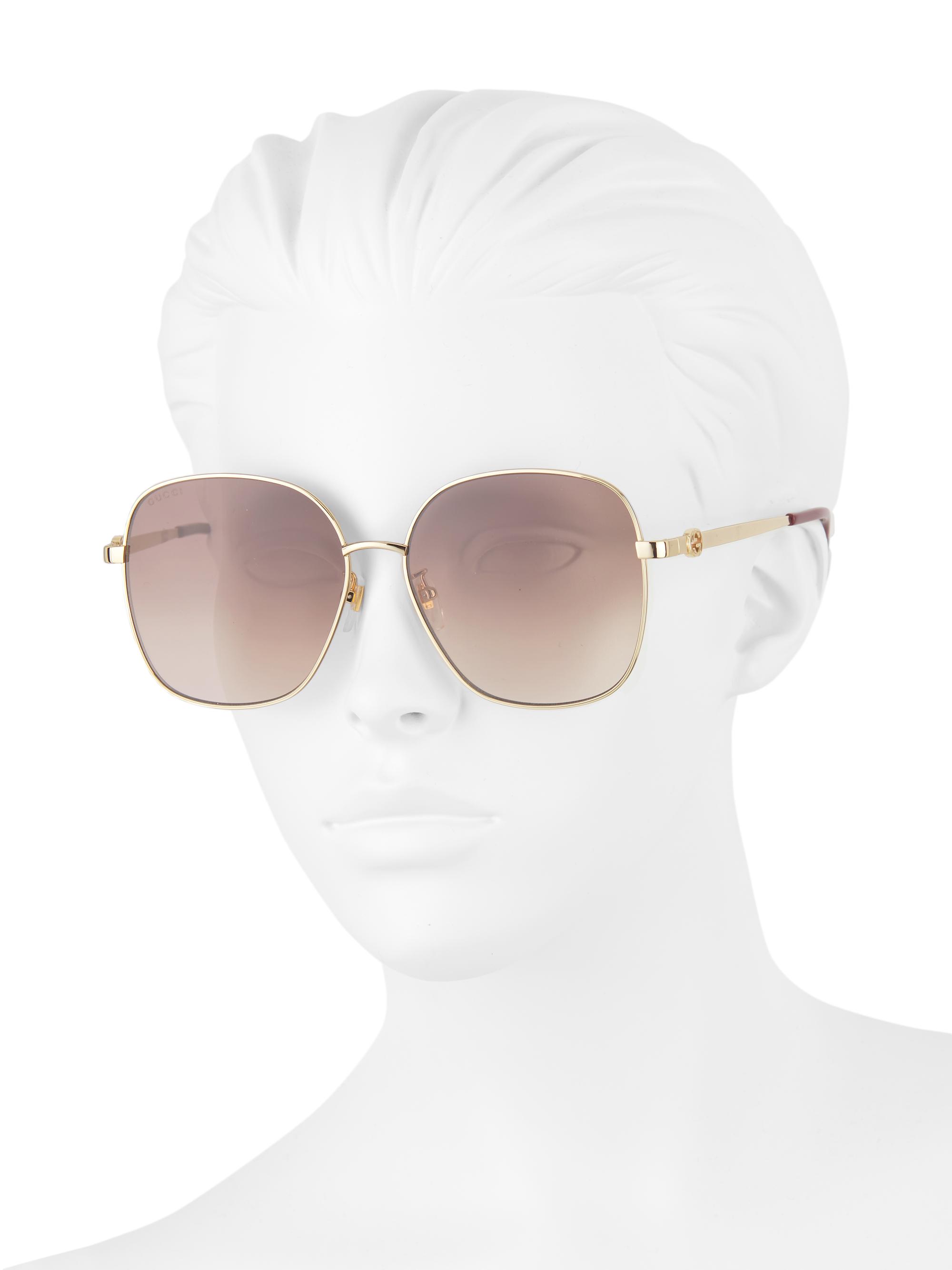 Gucci Cut Out 61MM Square Sunglasses | Saks Fifth Avenue display picture 1