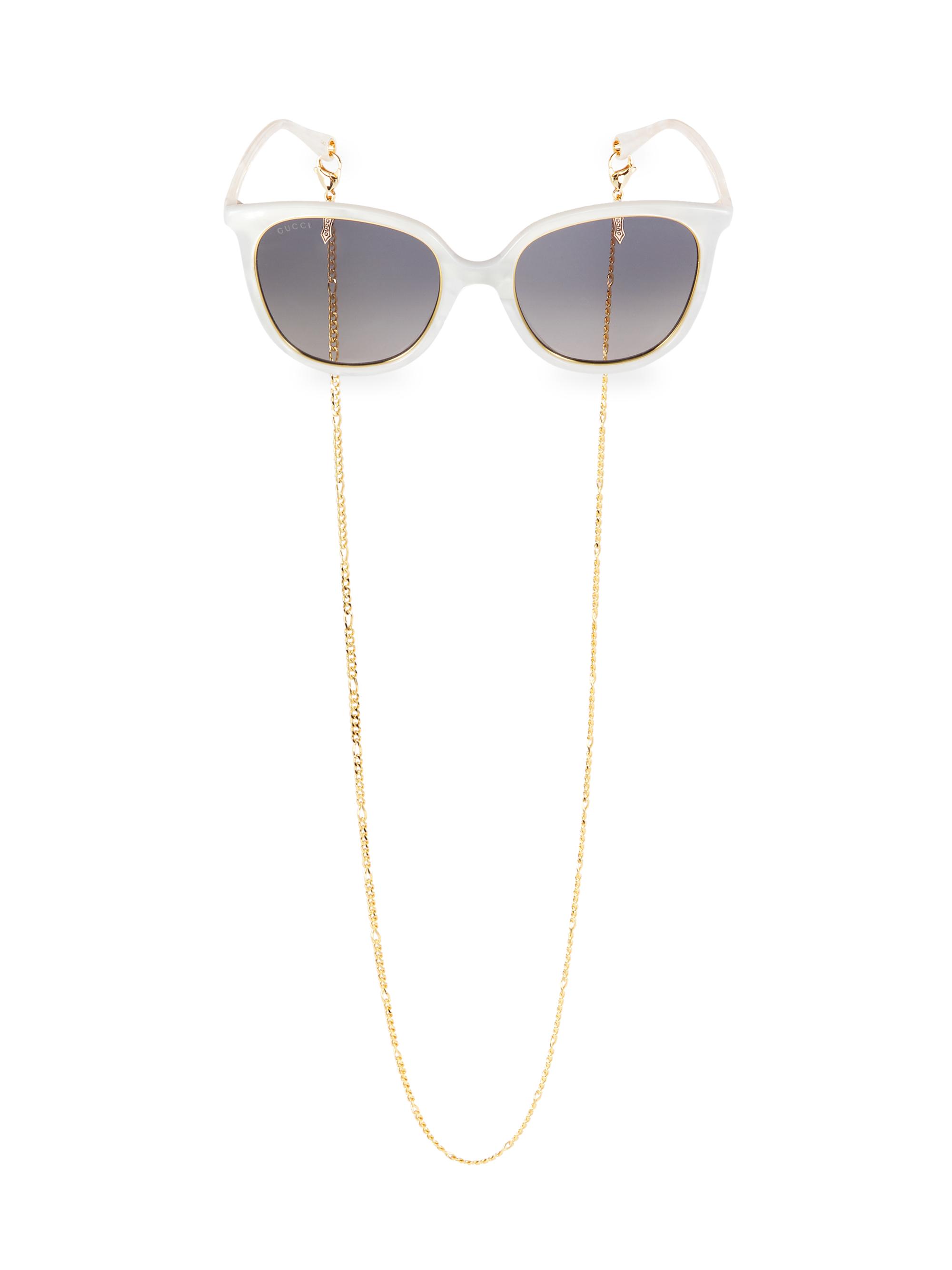 Gucci Women's Pure Acetate 56MM Square Sunglasses - White