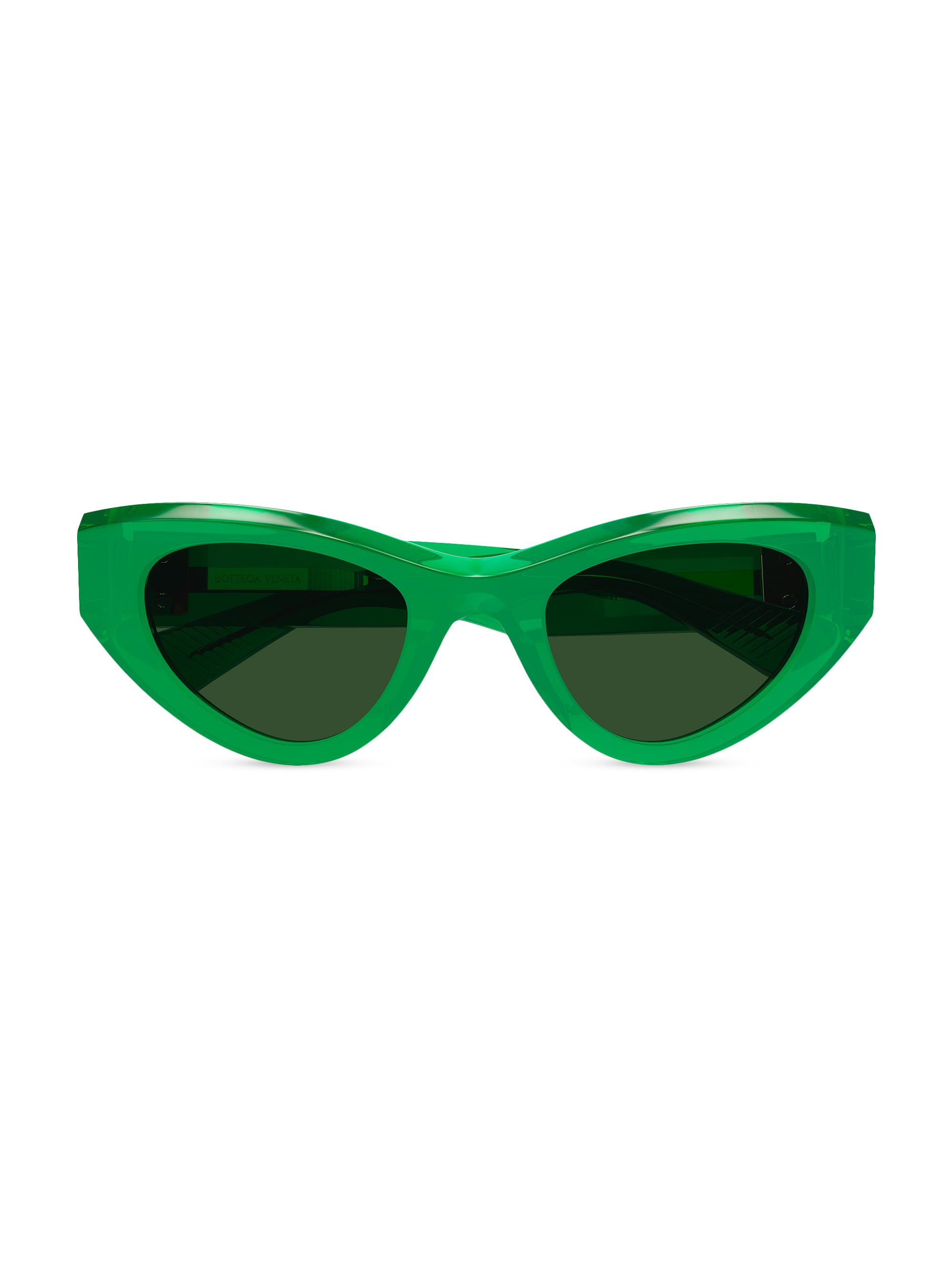 Bottega Veneta Women's Unapologetic 49MM Cat-Eye Sunglasses - Green