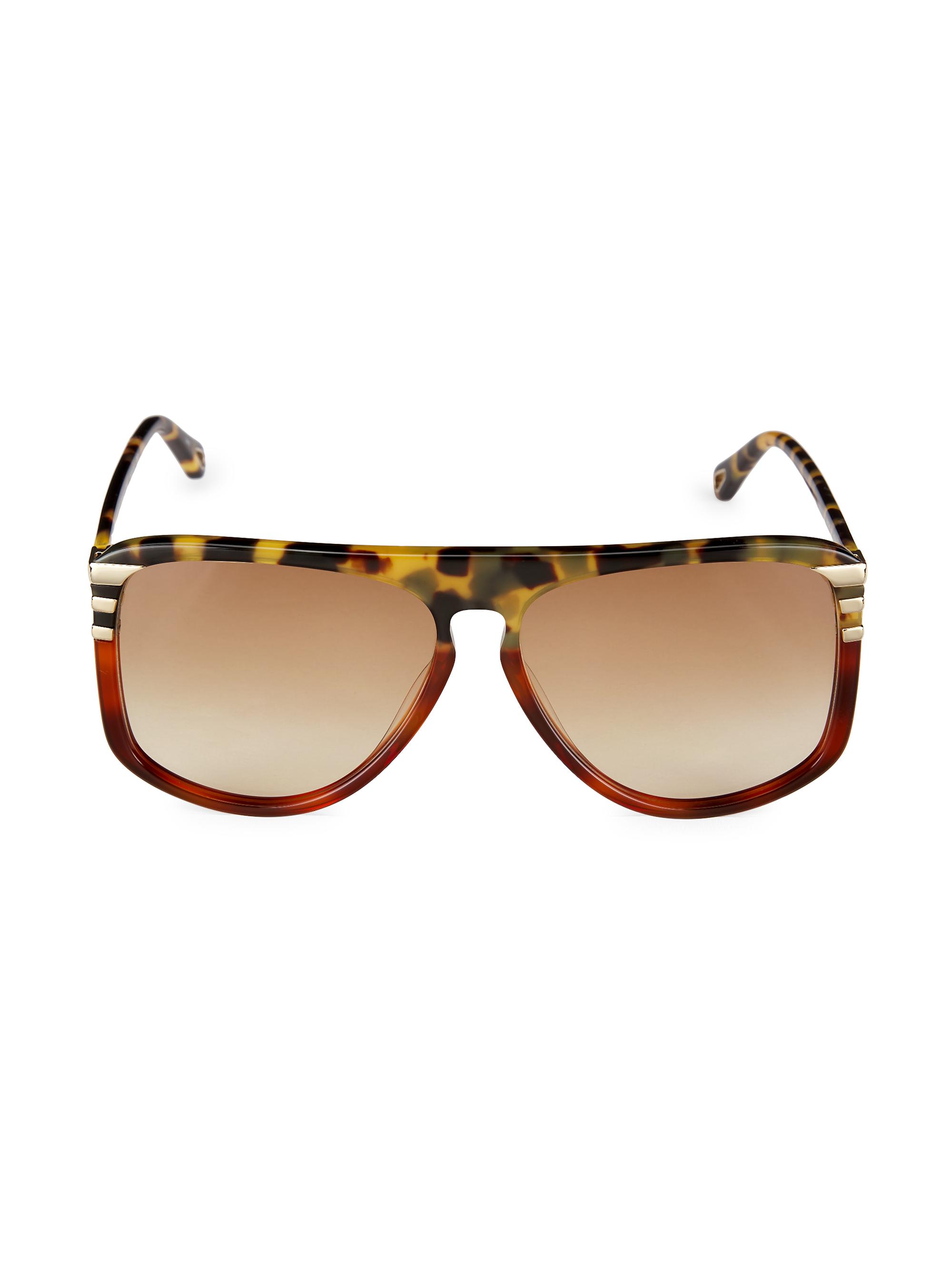 Chloé Women's West 62MM Pilot Sunglasses - Havana