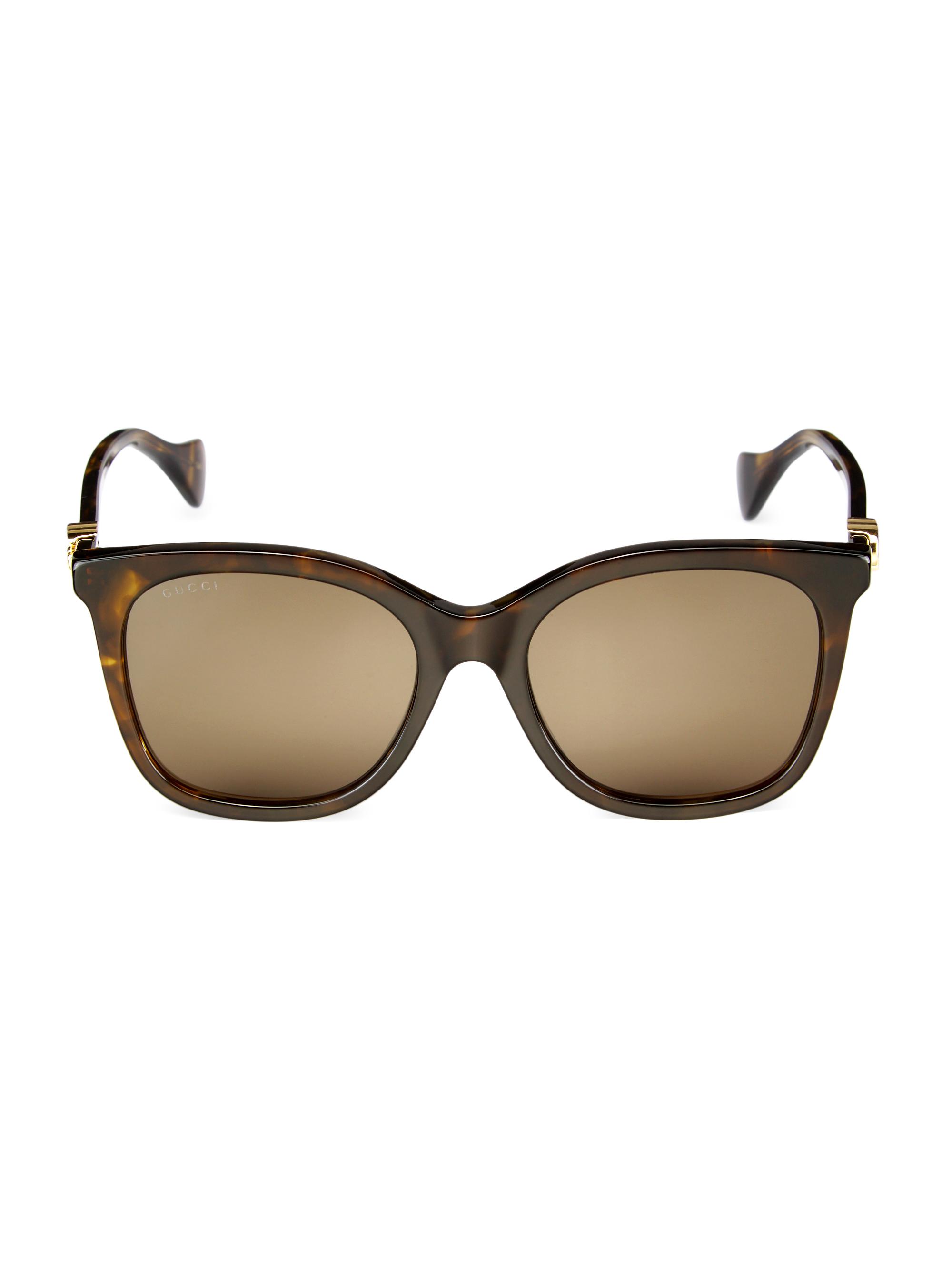 Gucci Women's Mini Running Acetate 55MM Square Sunglasses - Havana