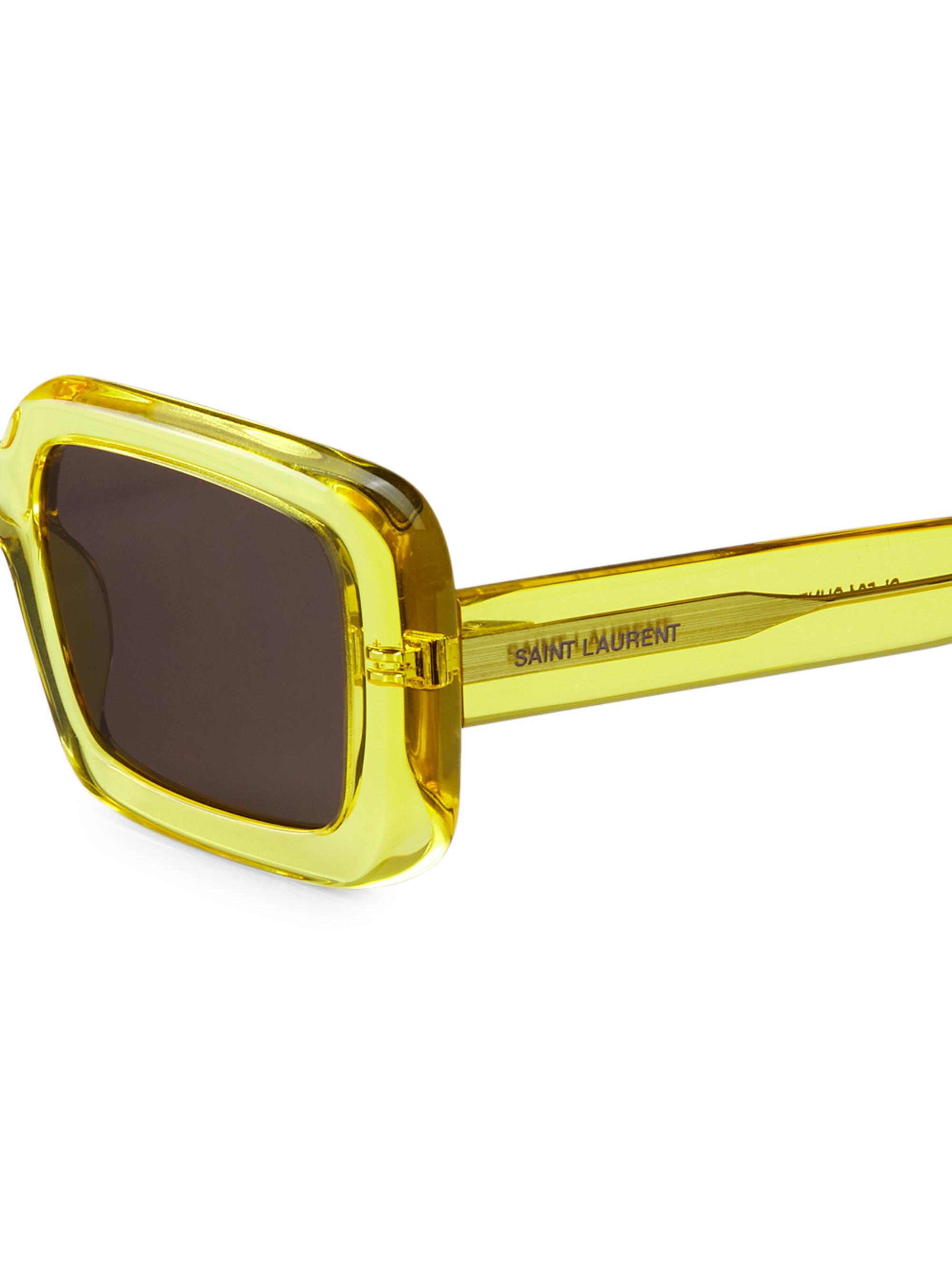 Saint Laurent Sunrise 52MM Rectangle Sunglasses | Saks Fifth Avenue
