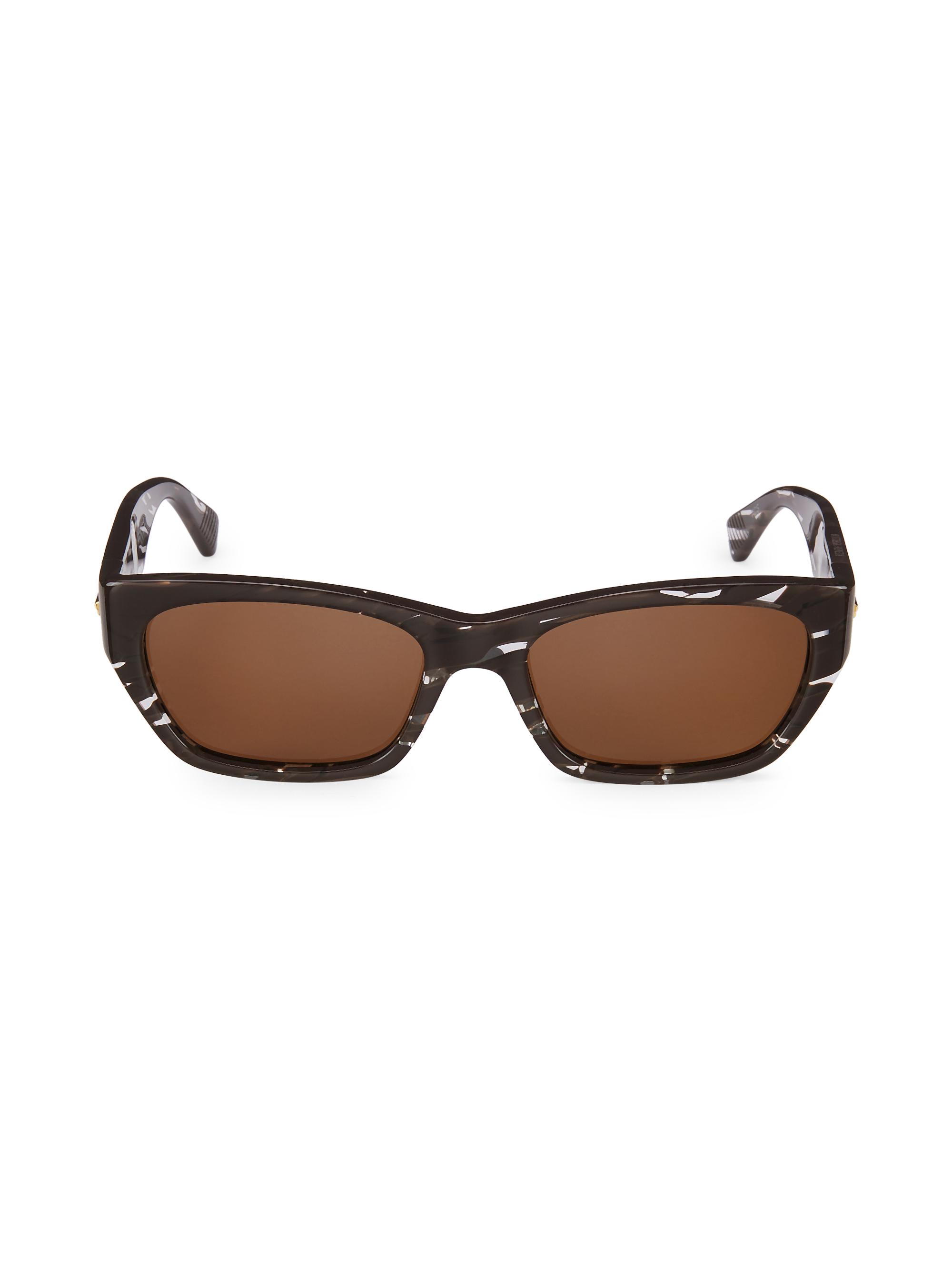 Bottega Veneta Women's Unapologetic 55MM Rectangular Sunglasses - Brown