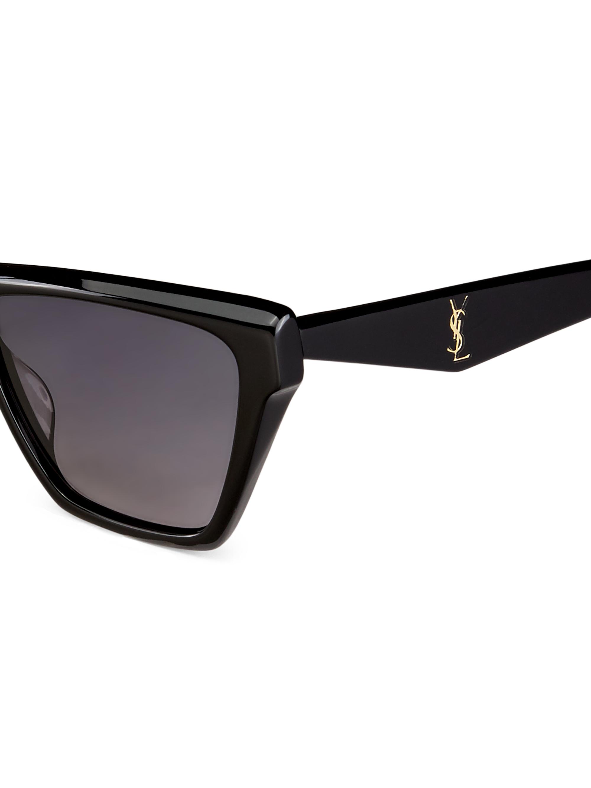 Saint Laurent 58MM Oversized Cat-Eye Sunglasses | Saks Fifth Avenue