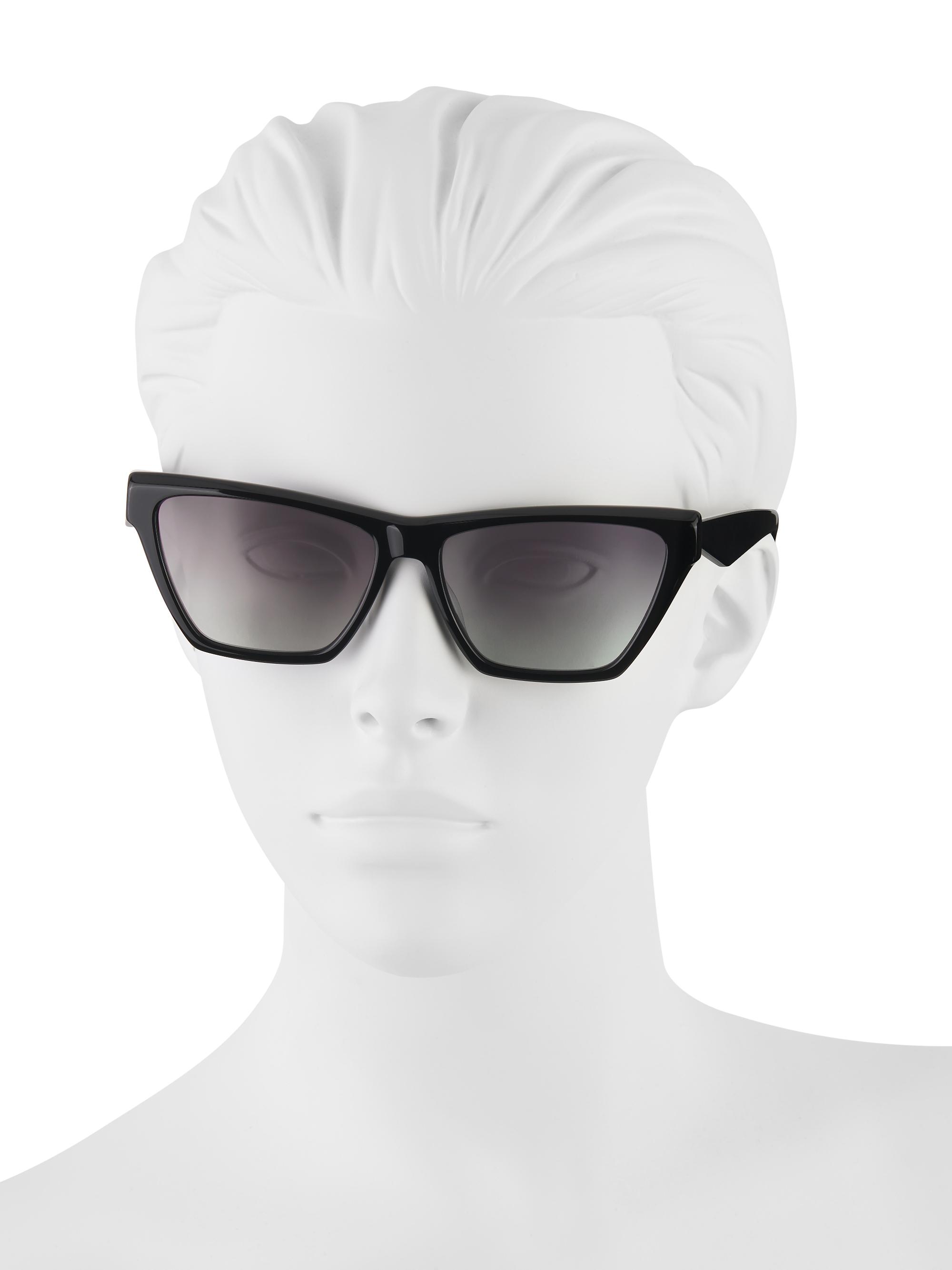 Saint Laurent 58MM Oversized Cat-Eye Sunglasses | Saks Fifth Avenue