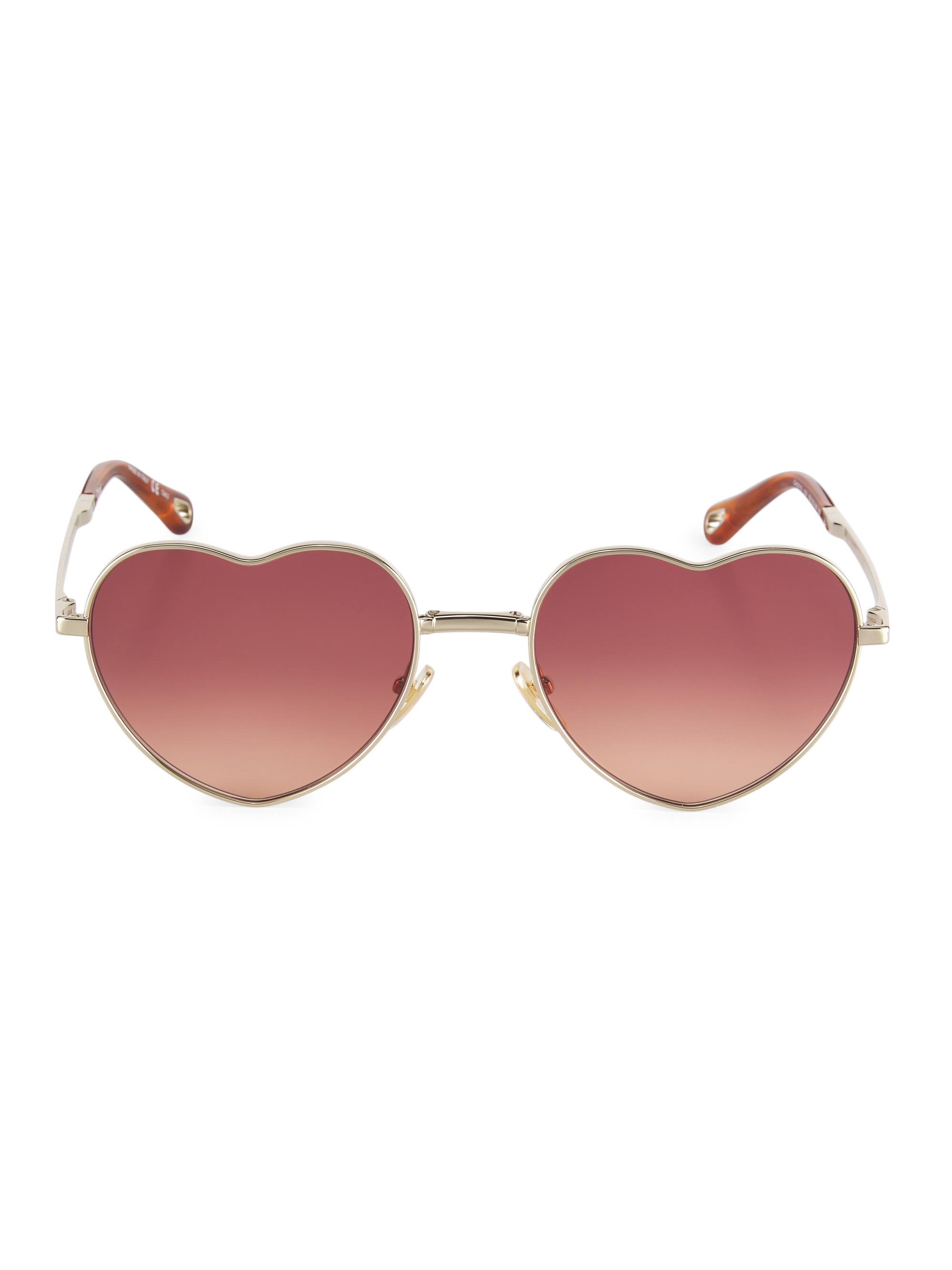 Chloé Women's Milane 59MM Heart Sunglasses - Gold