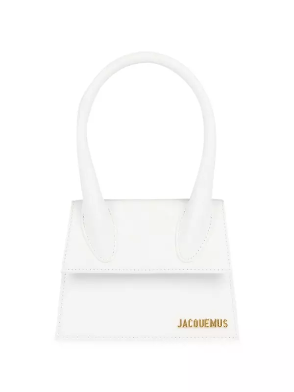 Le Chiquito Moyen Leather Tote Bag in Black - Jacquemus