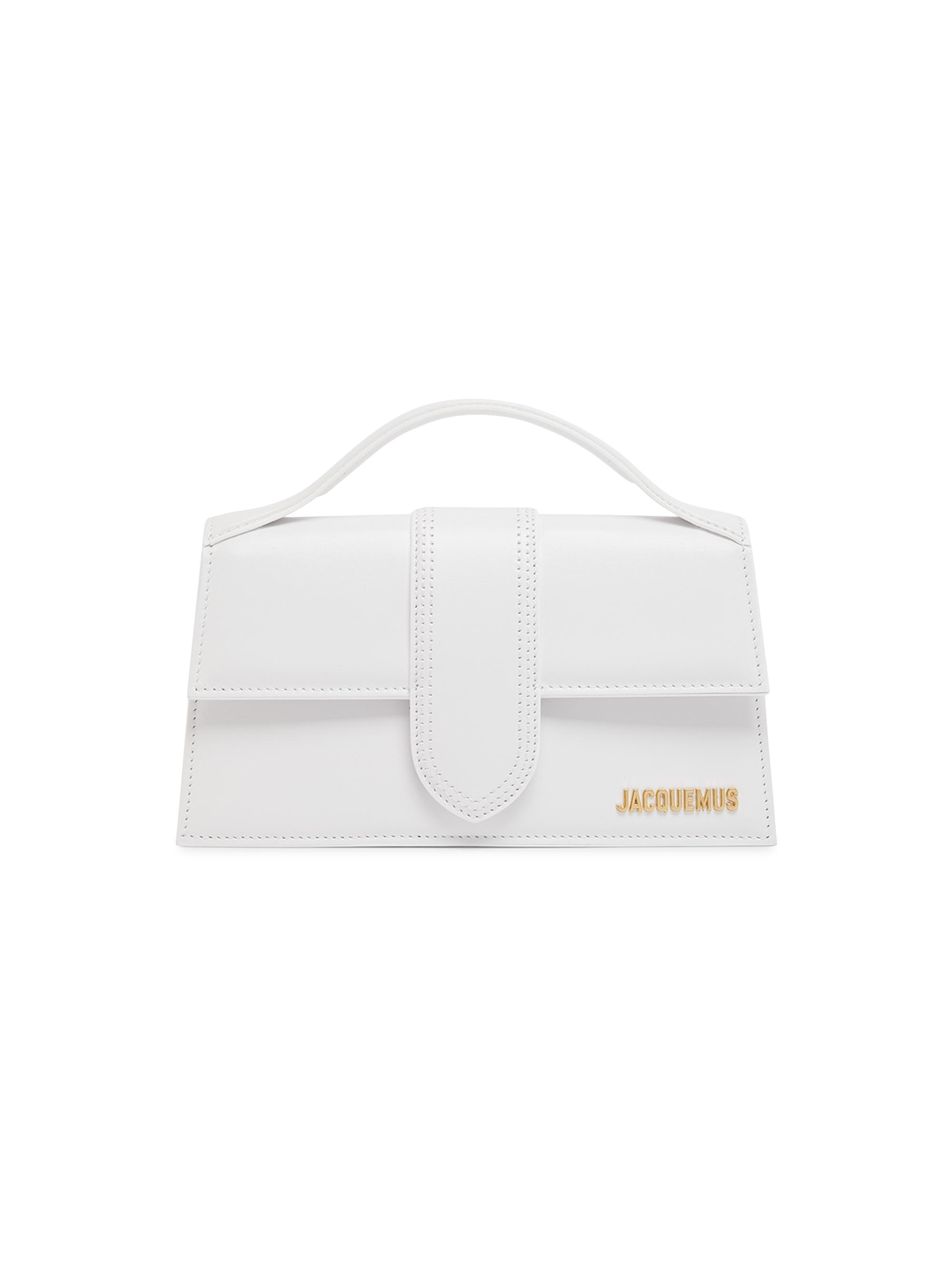 Jacquemus Women's Le Grand Bambino Leather Top-Handle Bag - White | Thumbnail 8