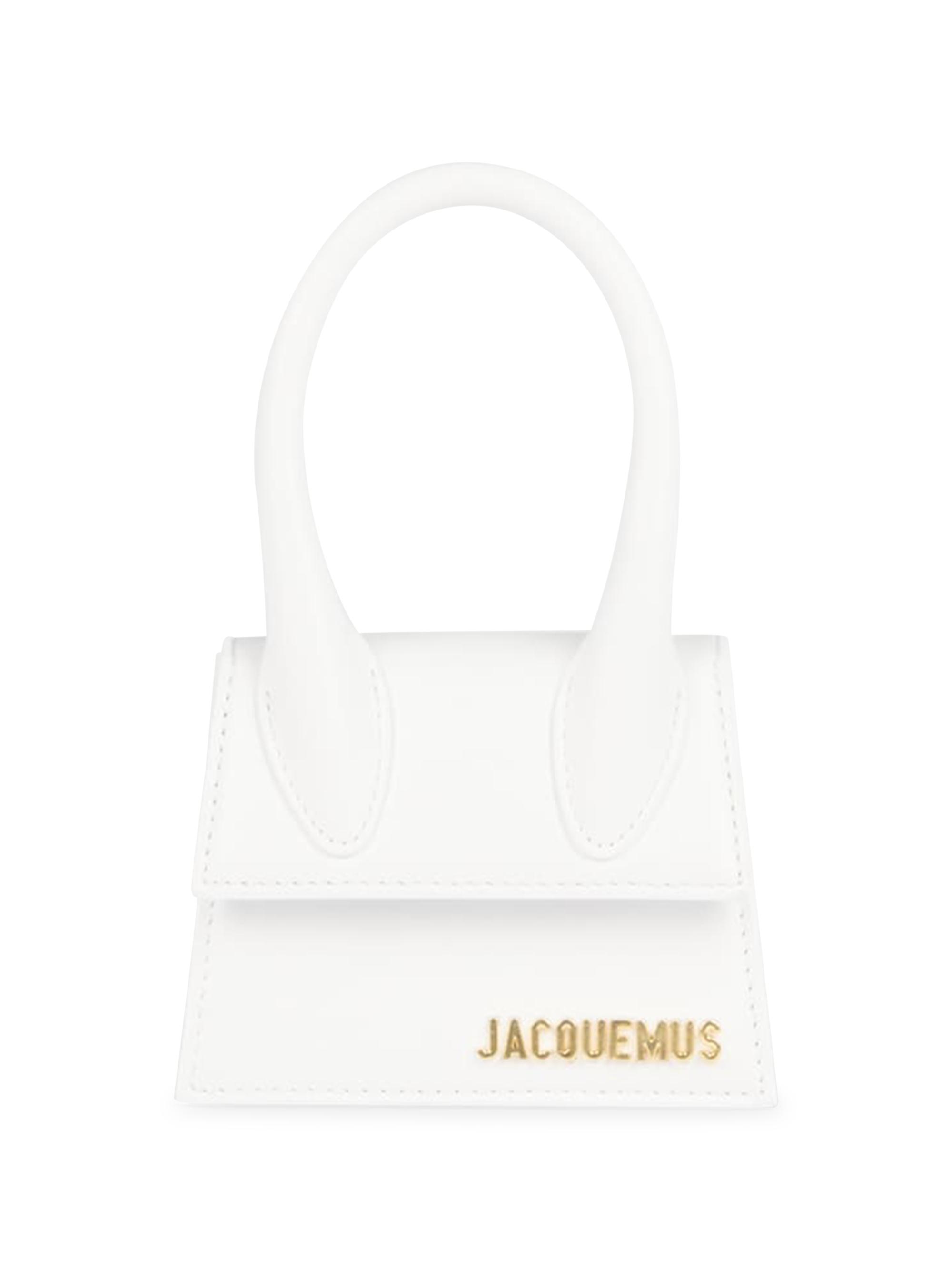 Jacquemus Women's Signature Mini Le Chiquito Top Handle Bag - White