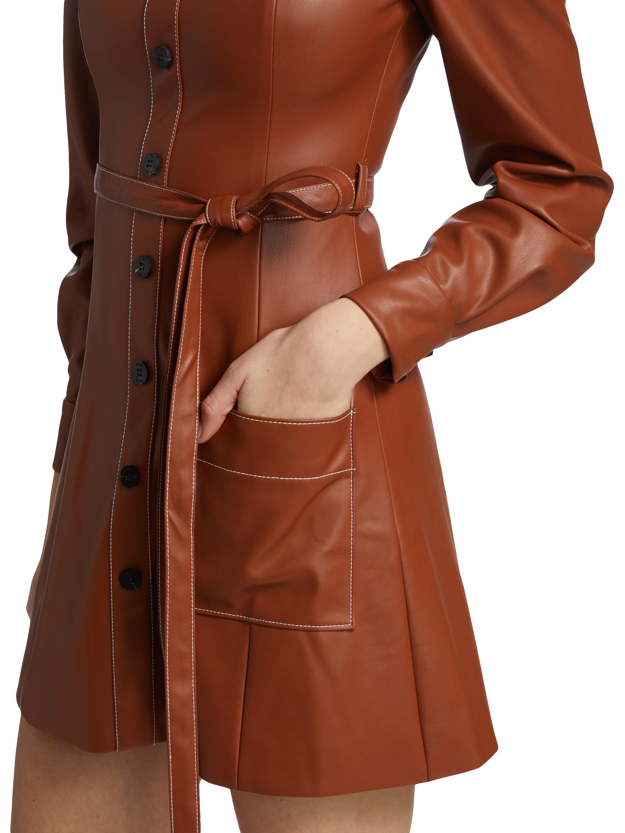 slim fit dress slacks Leighton Brown Plaid Midi Dress main image 0