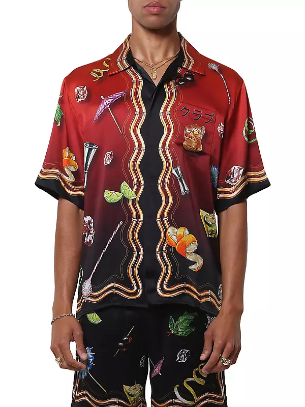 Shop Casablanca Camp Collar Button-Up Shirt | Saks Fifth Avenue