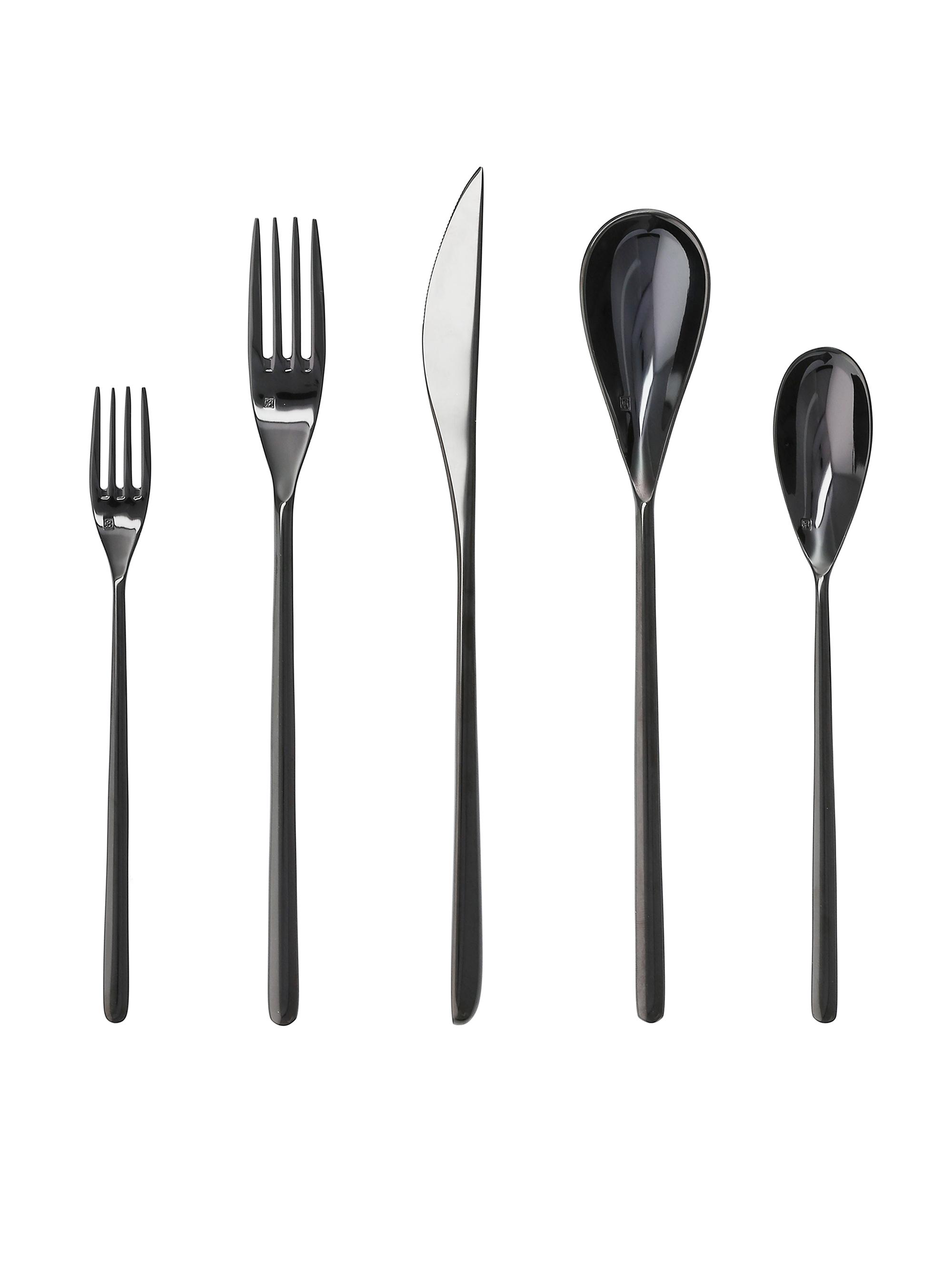 Fortessa Dragonfly 20-Piece Flatware Set - Black
