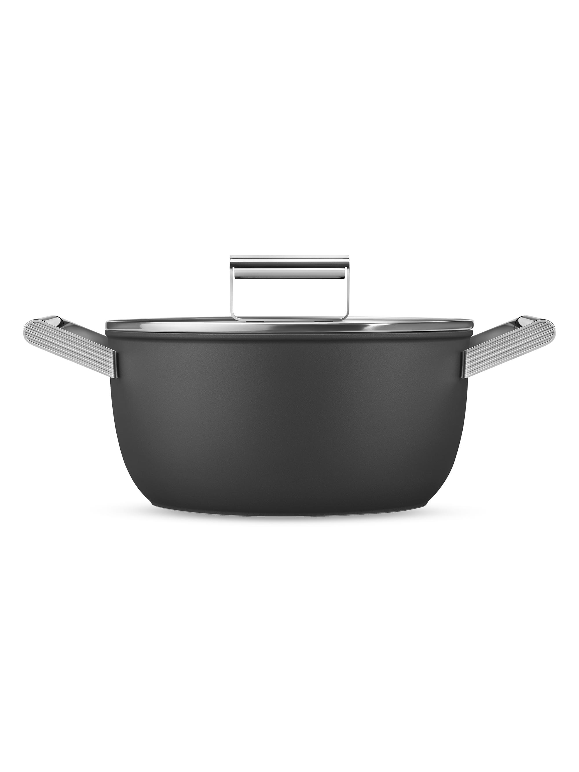 Smeg 5-Quart Casserole Dish & 9.5" Lid - Black