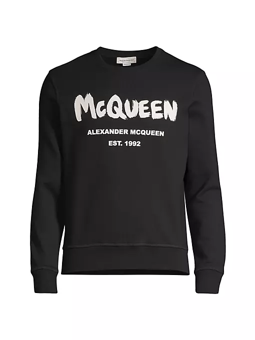 Alexander McQueen - Graffiti Logo Crewneck Sweatshirt