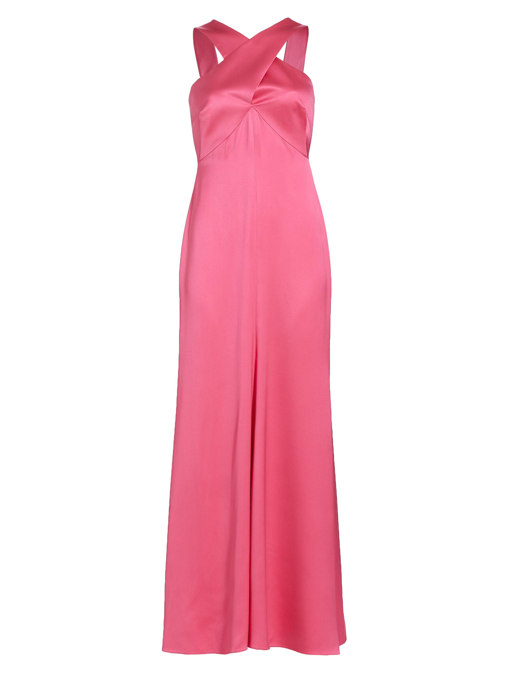 Giorgio Armani Women's Cross Front Silk Satin Gown - Rose Red