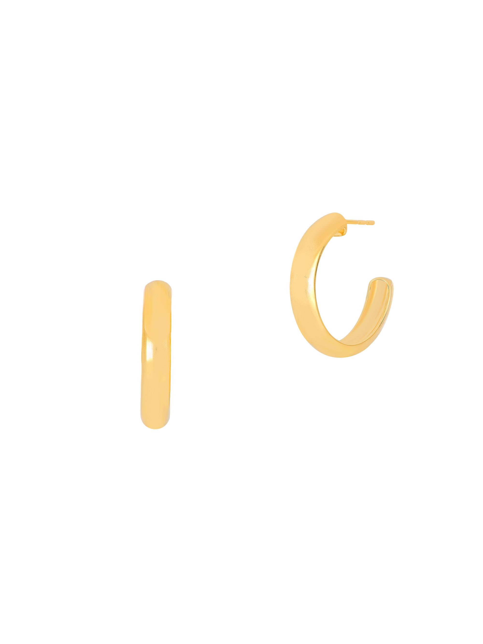 EF Collection Women's Jumbo 14K Gold Bubble Hoops