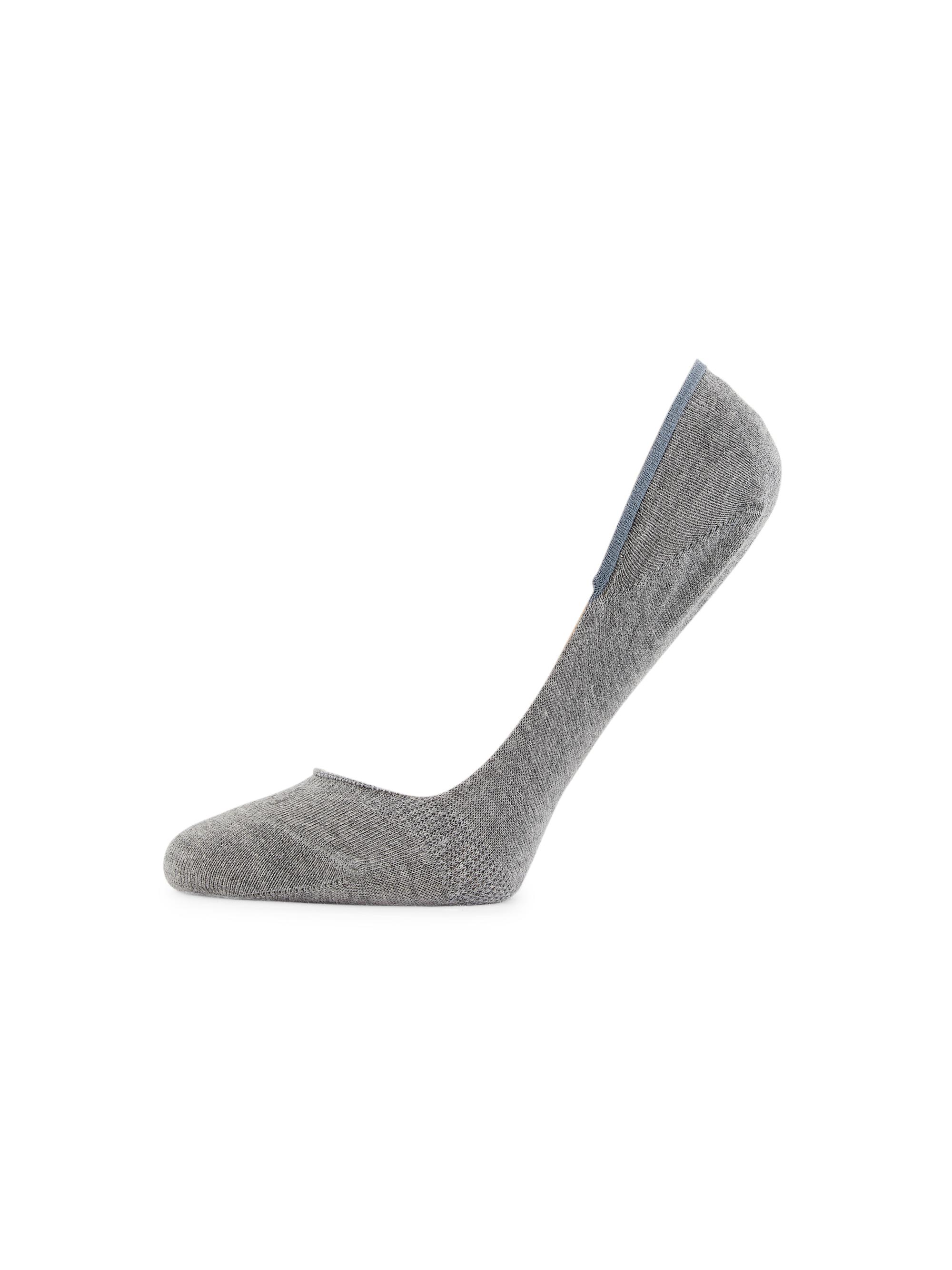 Falke Women's Cotton-Blend Invisible Socks - Grey Mix