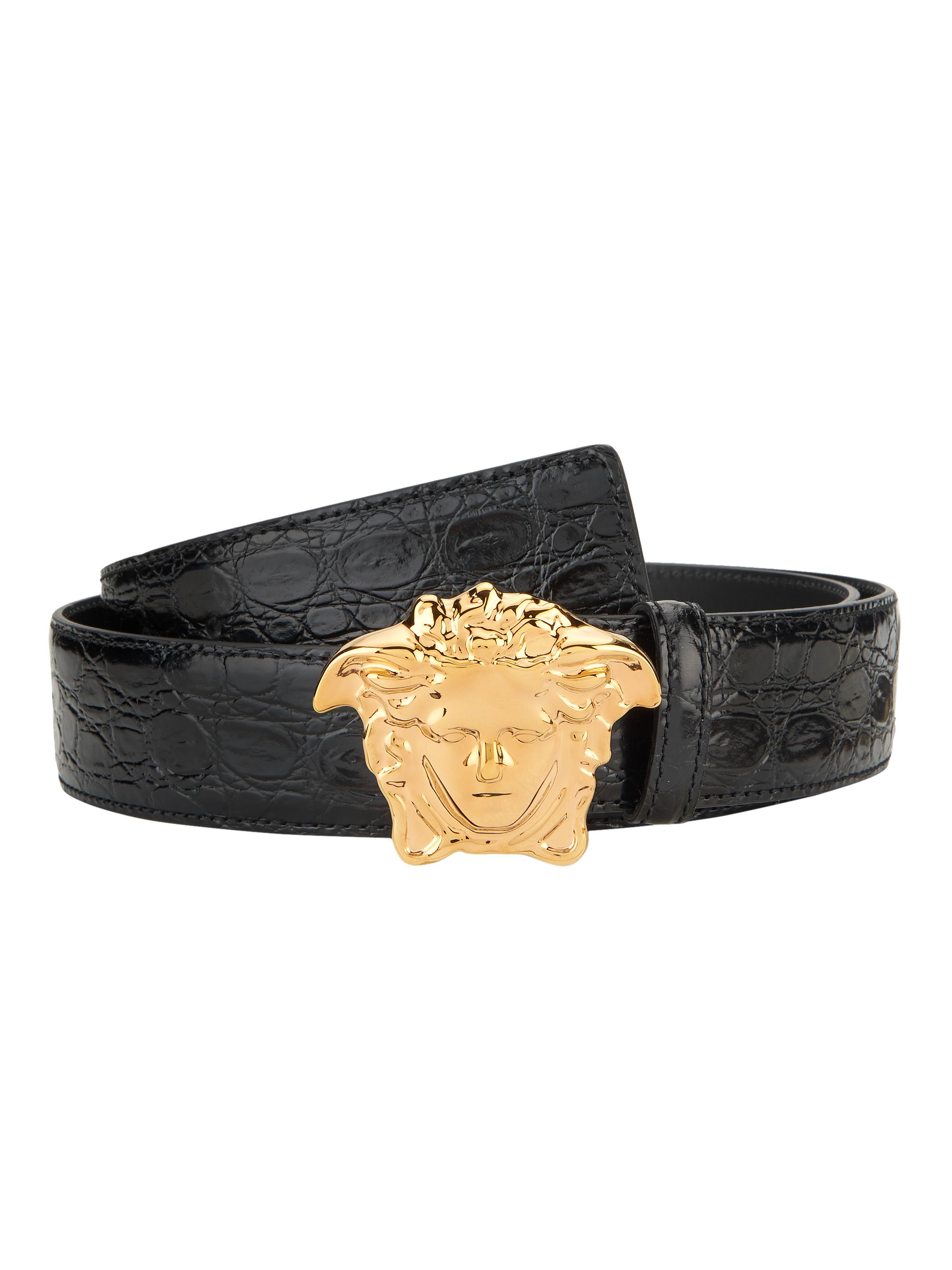 小物 90's VERSACE Medusa backle leather belt VERSACE Crystal Medusa Buckle Belt | 90 – More Than You Can Imagine