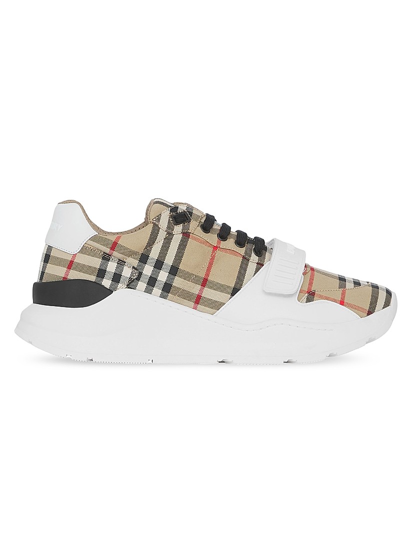 Shop Burberry New Regis Check Sneakers | Saks Fifth Avenue Shop Burberry New Regis Check Sneakers | Saks Fifth Avenue