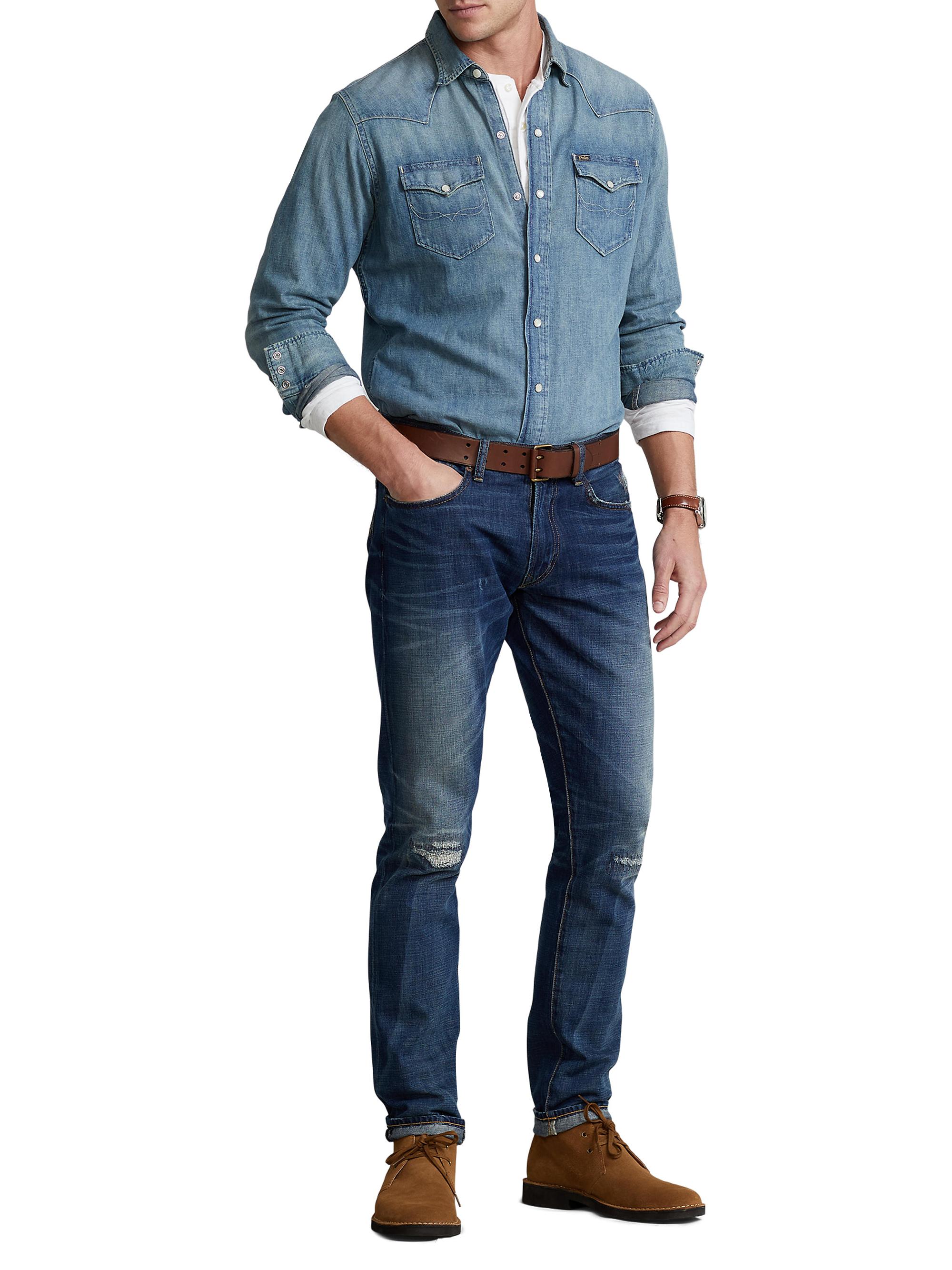 Polo Ralph Lauren Icon Western Denim Shirt | Saks Fifth Avenue