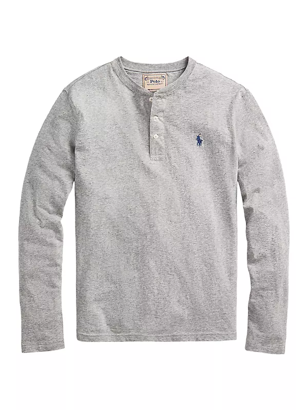 Shop Polo Ralph Lauren Long-Sleeve Henley Shirt | Saks Fifth Avenue