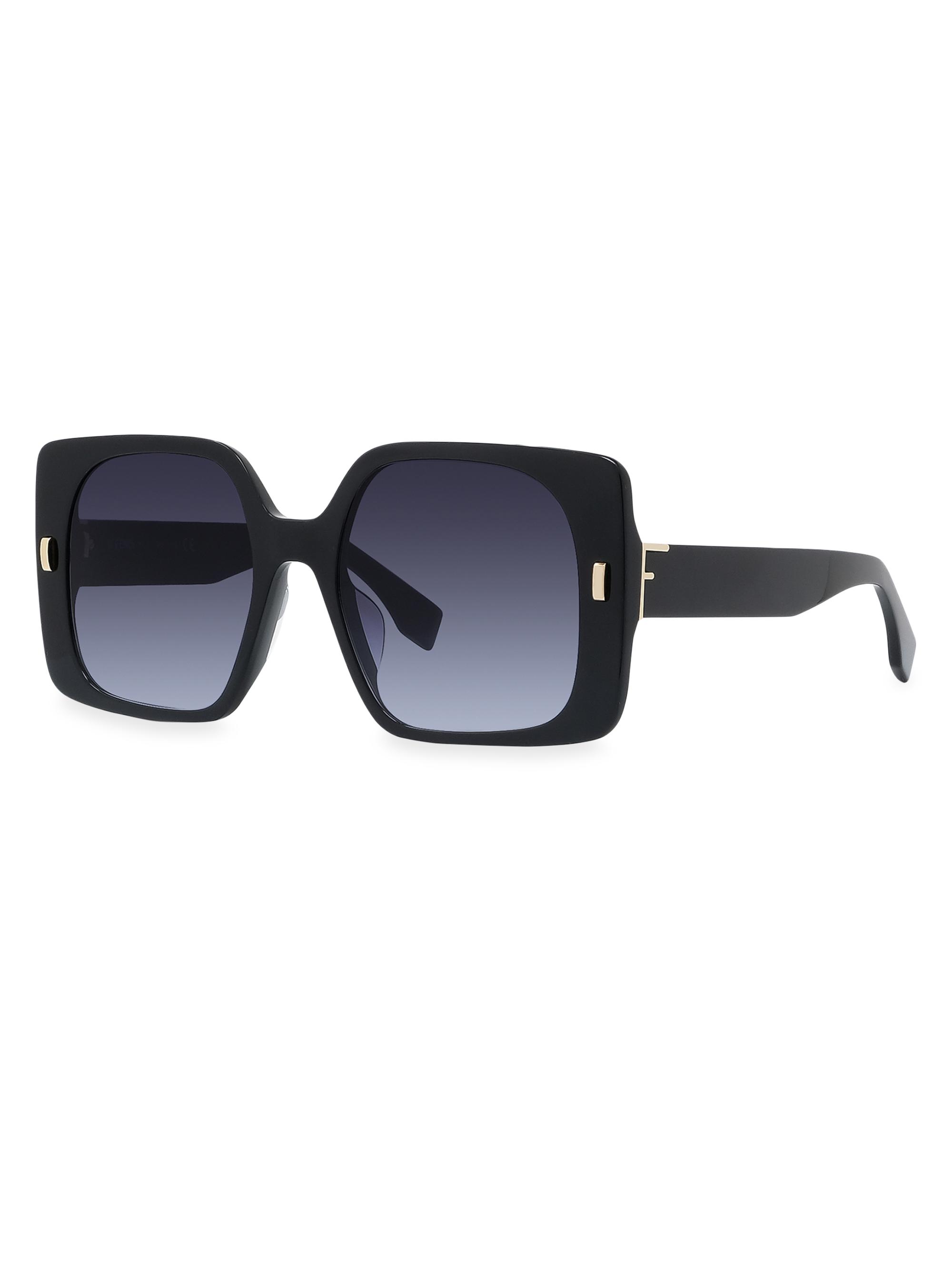 Fendi First 53MM Square Sunglasses Fendi FF 53mm Squared Oval Sunglasses | Neiman Marcus main image 4