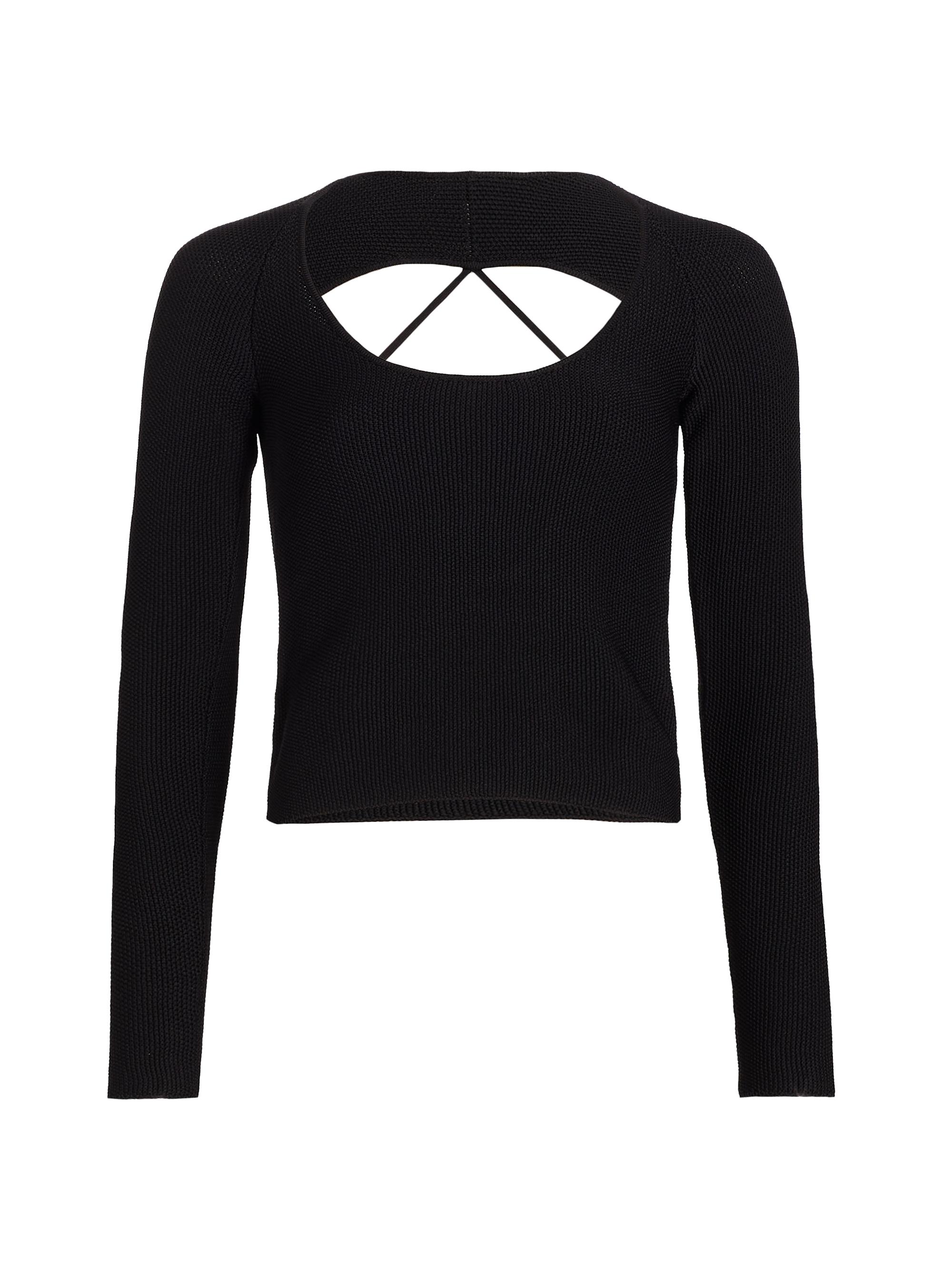 The Sei Women's Strappy Knit Top - Black