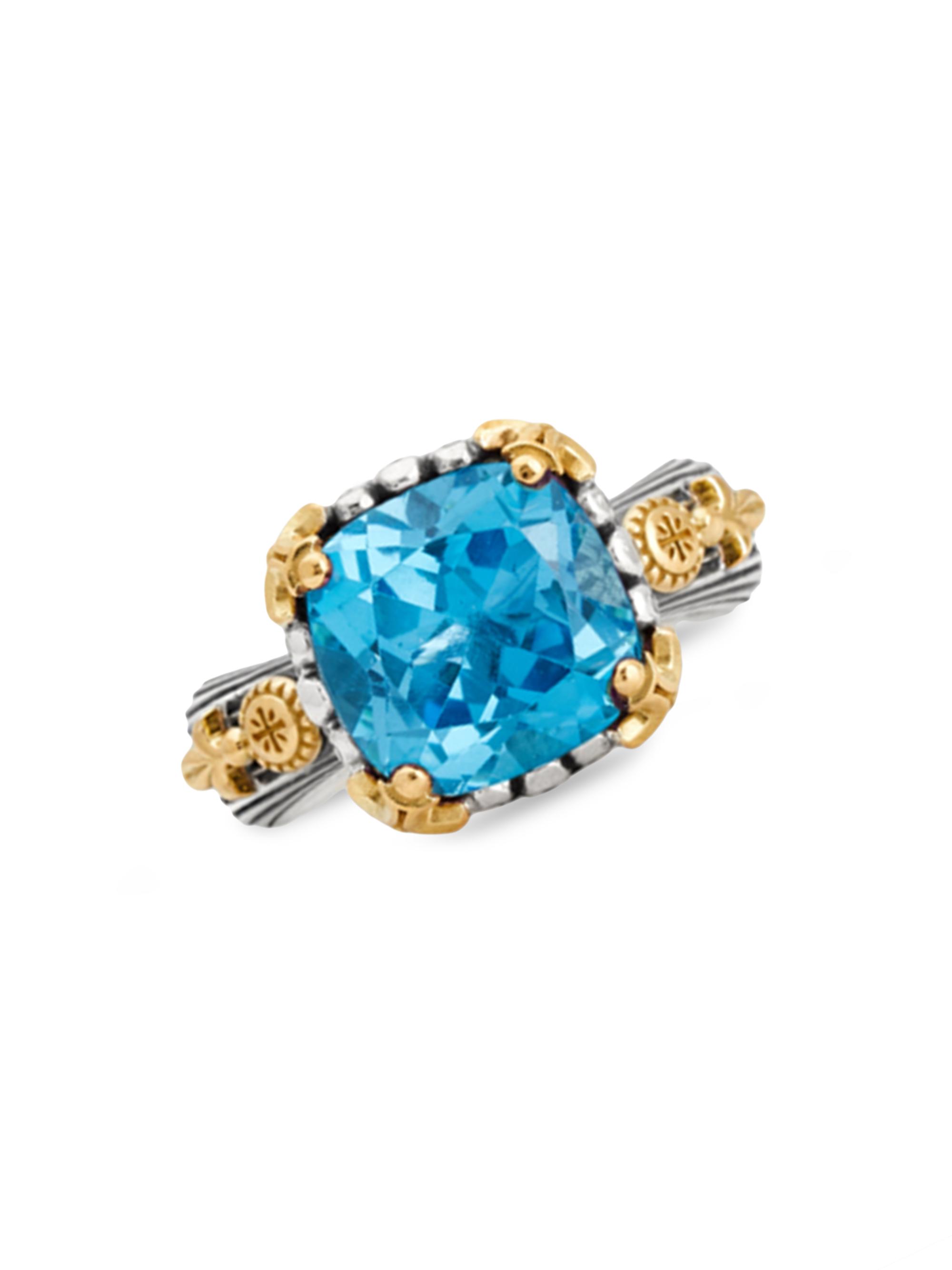 Konstantino Women's Delos 2.0 Utopia 18K Gold, Sterling Silver & Blue Topaz Ring